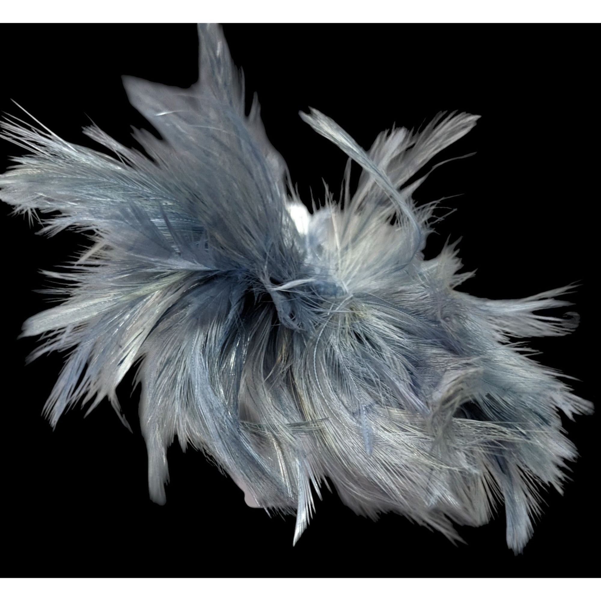 Other Funky Grey Feather Adorned Statement Ring Size ONE SIZE - 2 Thumbnail