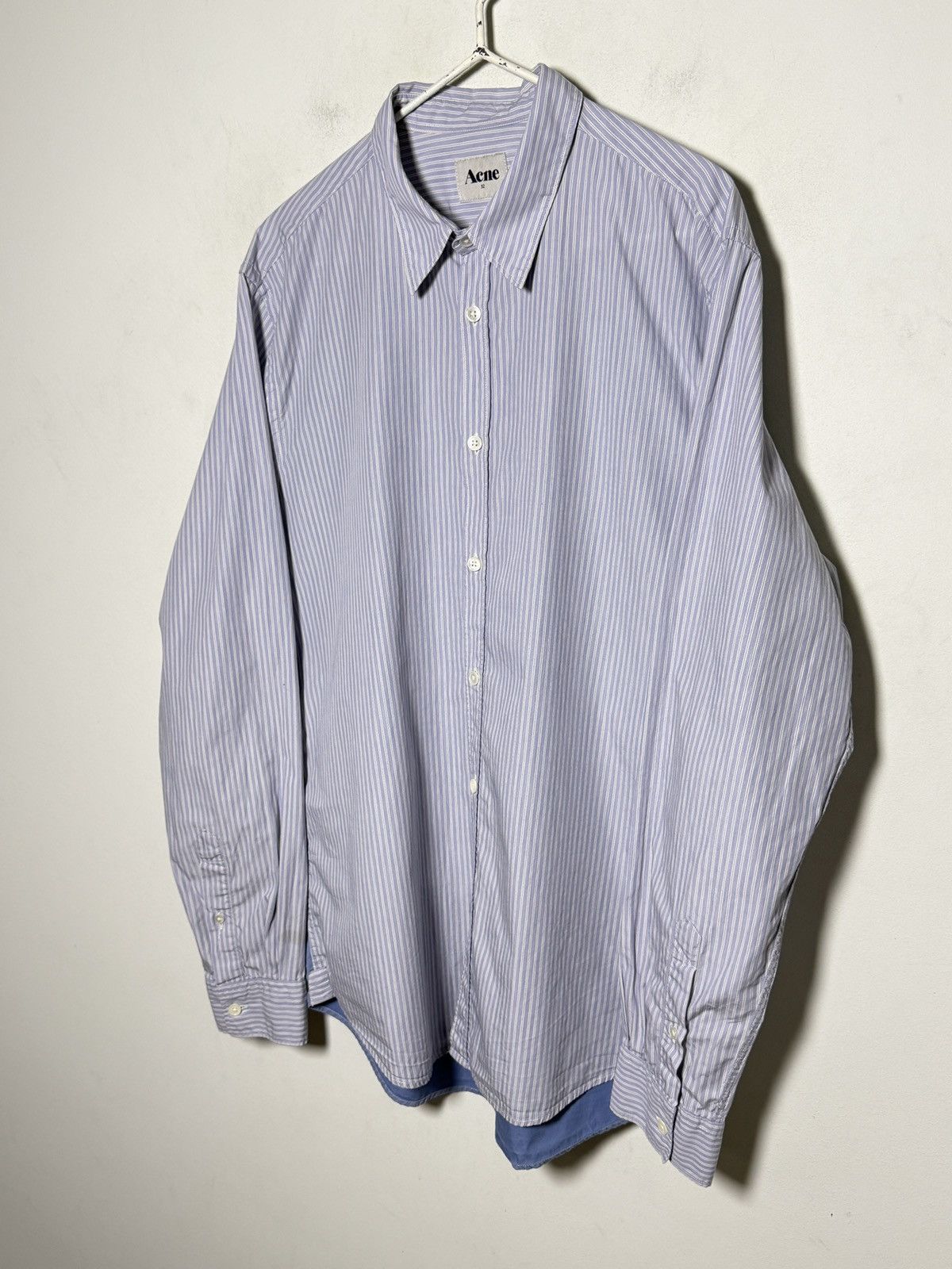 Acne Studios acne studios striped formal panelled shirt Size US L / EU 52-54 / 3 - 2 Thumbnail