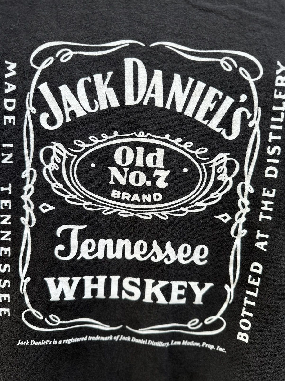 Vintage Thrashed Vintage Jack Daniels Old No.7 Faded Tee Size US XL / EU 56 / 4 - 2 Thumbnail