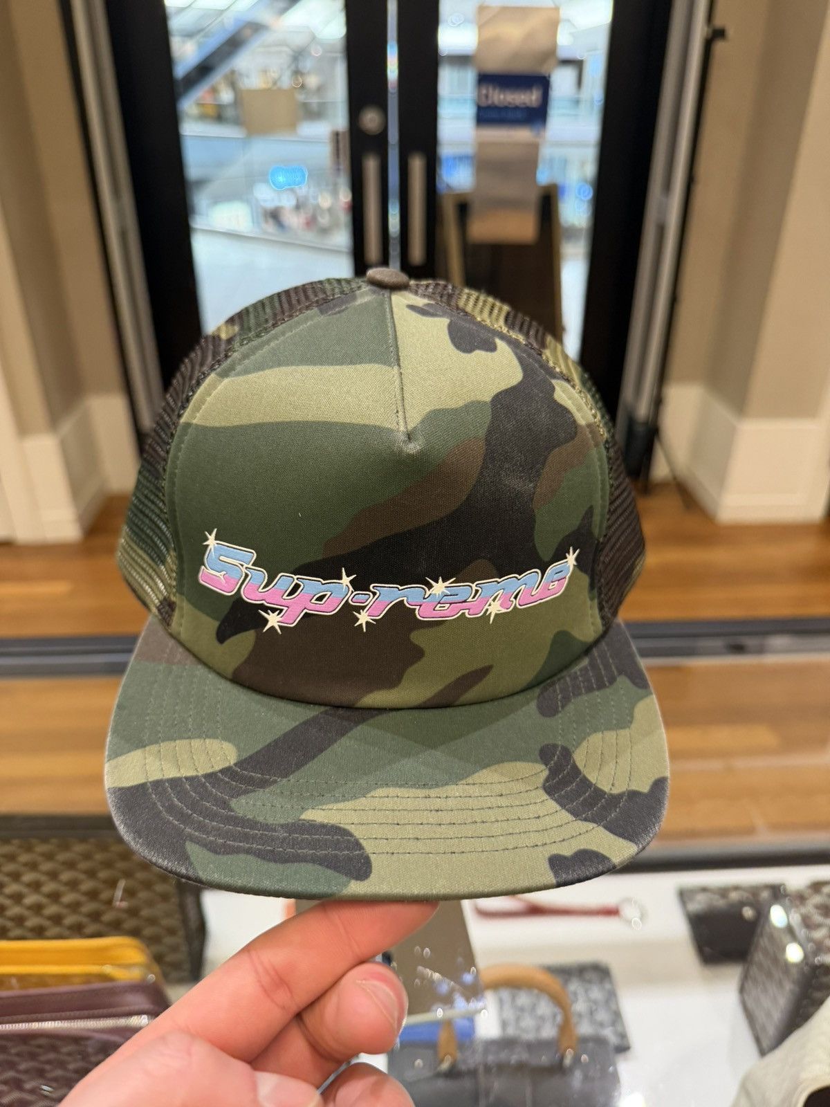 Supreme Supreme Wrench Mesh Trucker Hat - Camo Size ONE SIZE - 1 Thumbnail