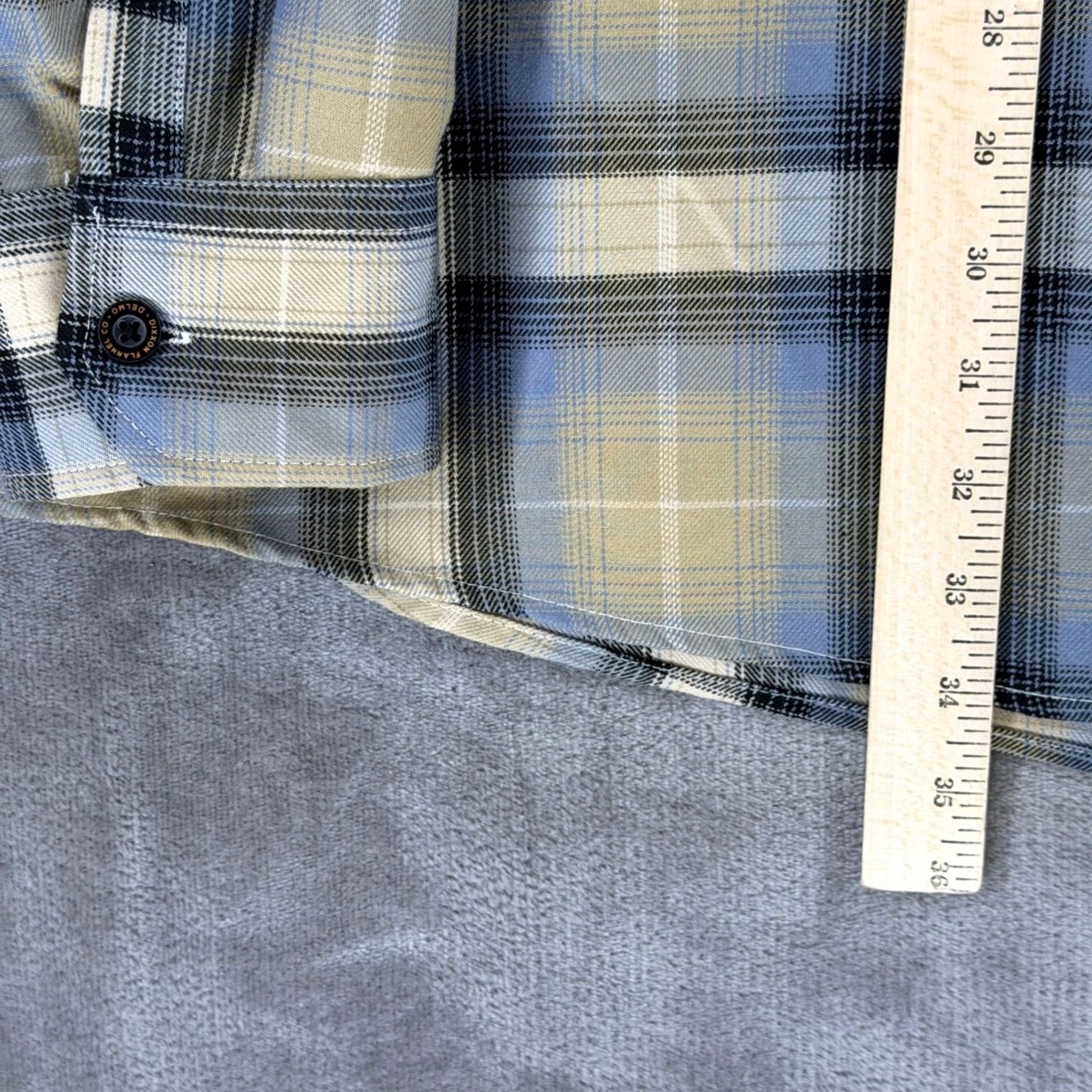 Vintage Dixxon Flannel Company Delmo Plaid Shirt Mens 3X Tan Blue Black D-Tech Button Up Shirt Size US XXL / EU 58 / 5 - 7 Thumbnail