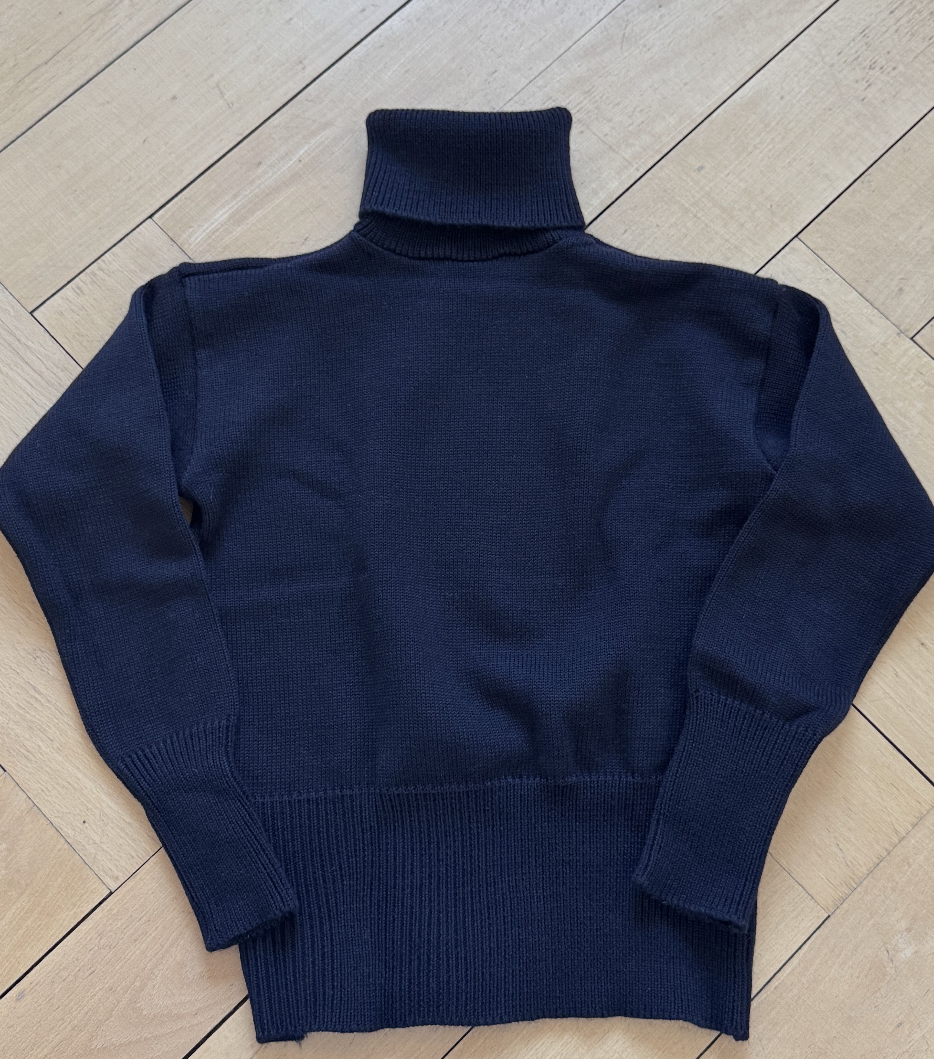 HUSBANDS Husbands Paris - Navy Wool Submariner Turtleneck S Size US S / EU 44-46 / 1 - 2 Thumbnail
