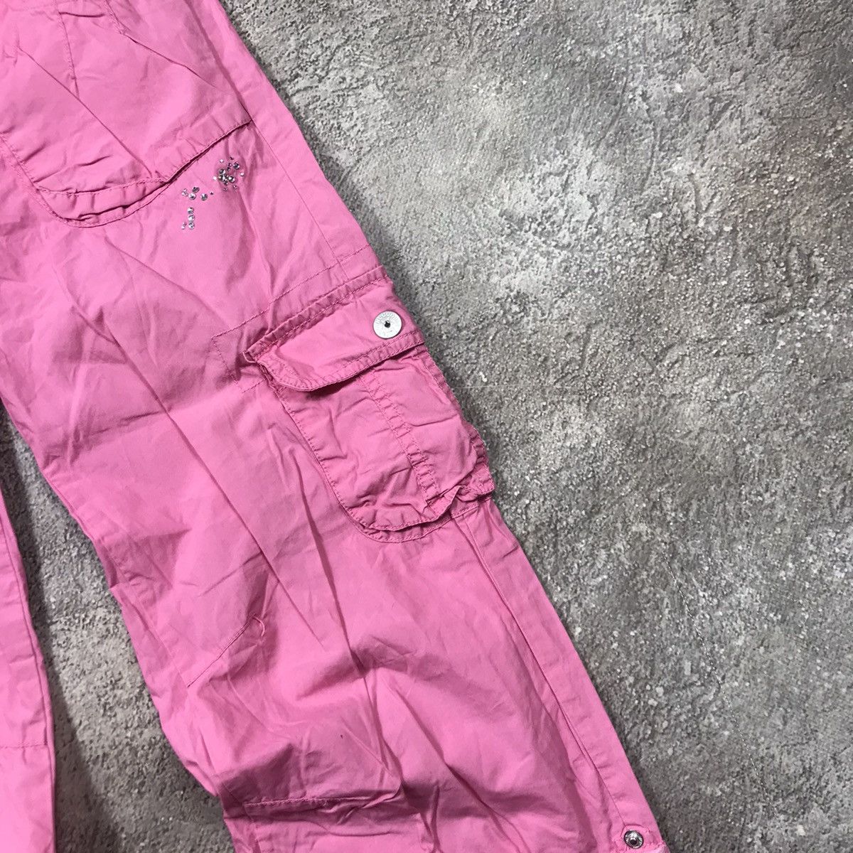 Vintage Y2K Baggy Cargo Pants Hot Pink Distressed Streetwear Logo 30 Size 30" / US 8 / IT 44 - 3 Thumbnail