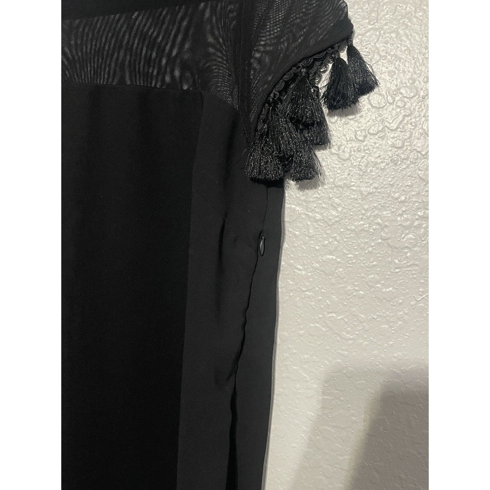 Other Lulus Women Black Teasel Mini Dress Short SleeveSize M Size M / US 6-8 / IT 42-44 - 2 Thumbnail