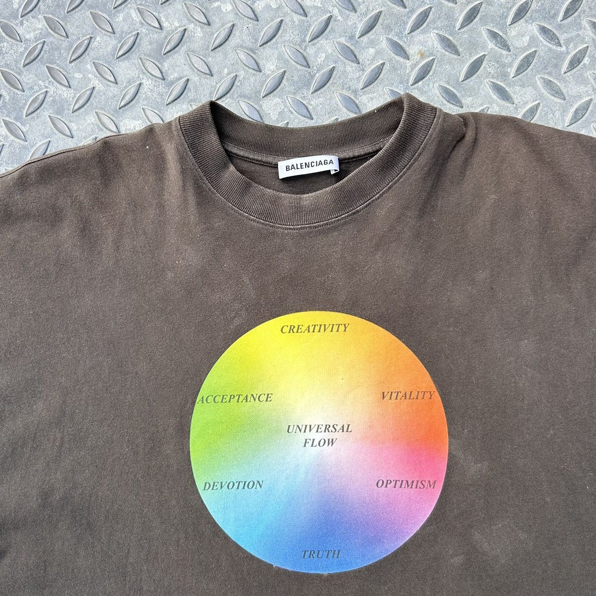 Balenciaga Balenciaga Universal Flow embroidered tee fit 3XL Size US L / EU 52-54 / 3 - 2 Thumbnail