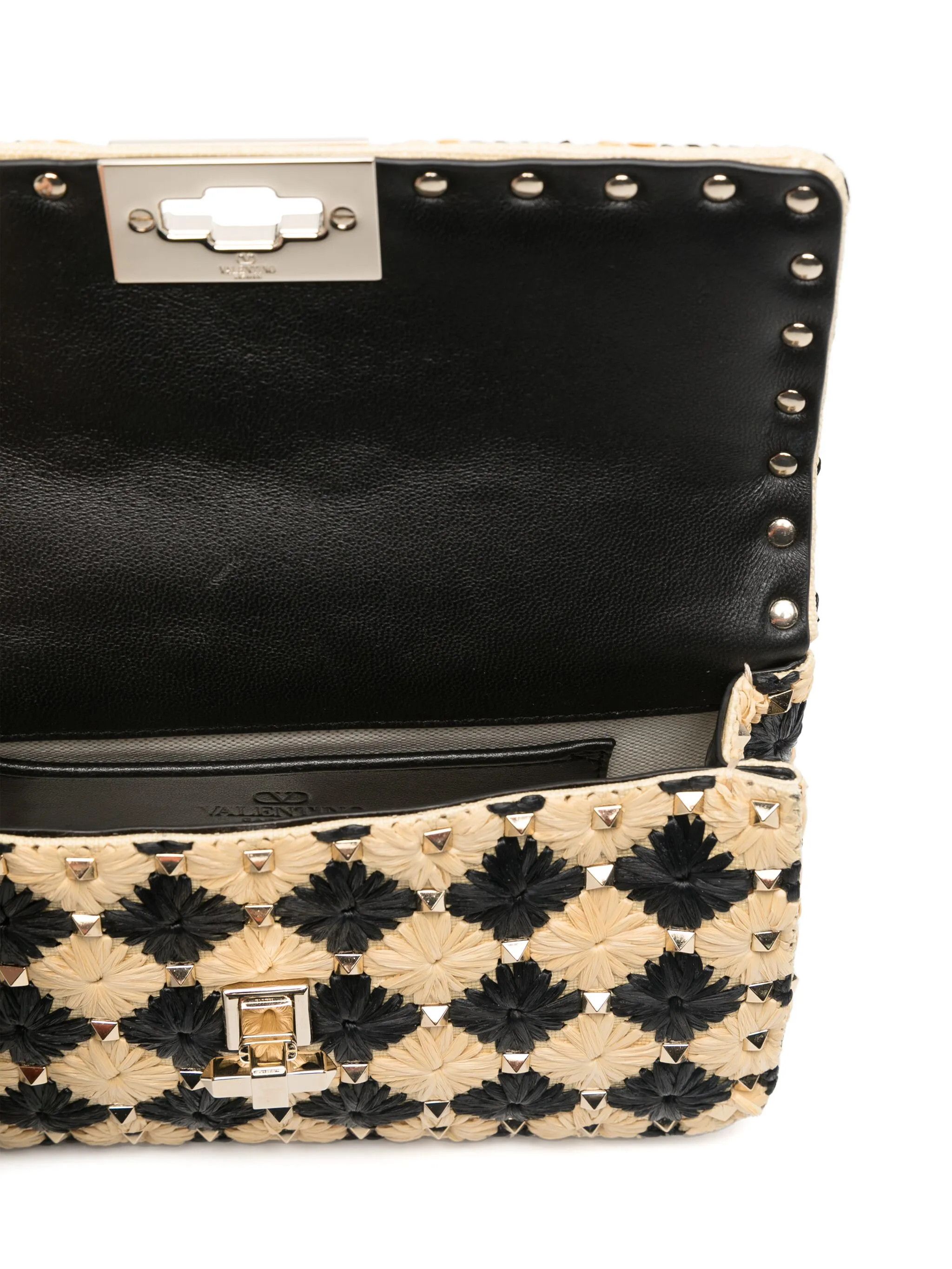 Valentino os11x0126 Size: OS / Rocksted Shoulder Bag in Beige/Black Size ONE SIZE - 5 Thumbnail