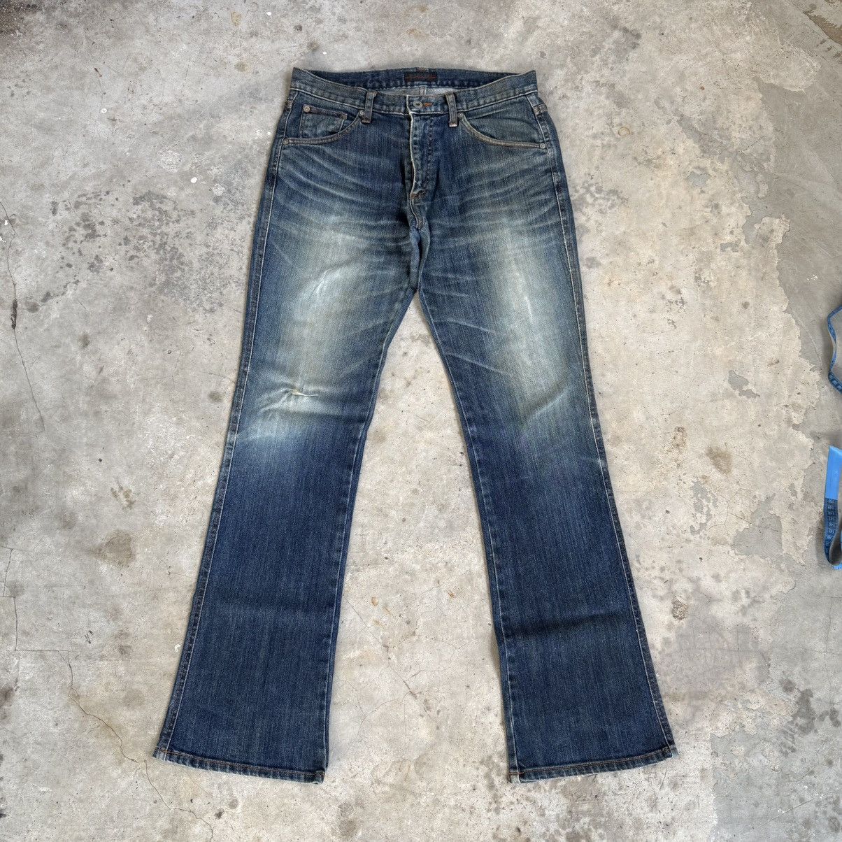 Morgan Homme Vintage Morgan Homme Flare Faded Denim Jean Pants W32 Size US 32 / EU 48 - 1 Thumbnail