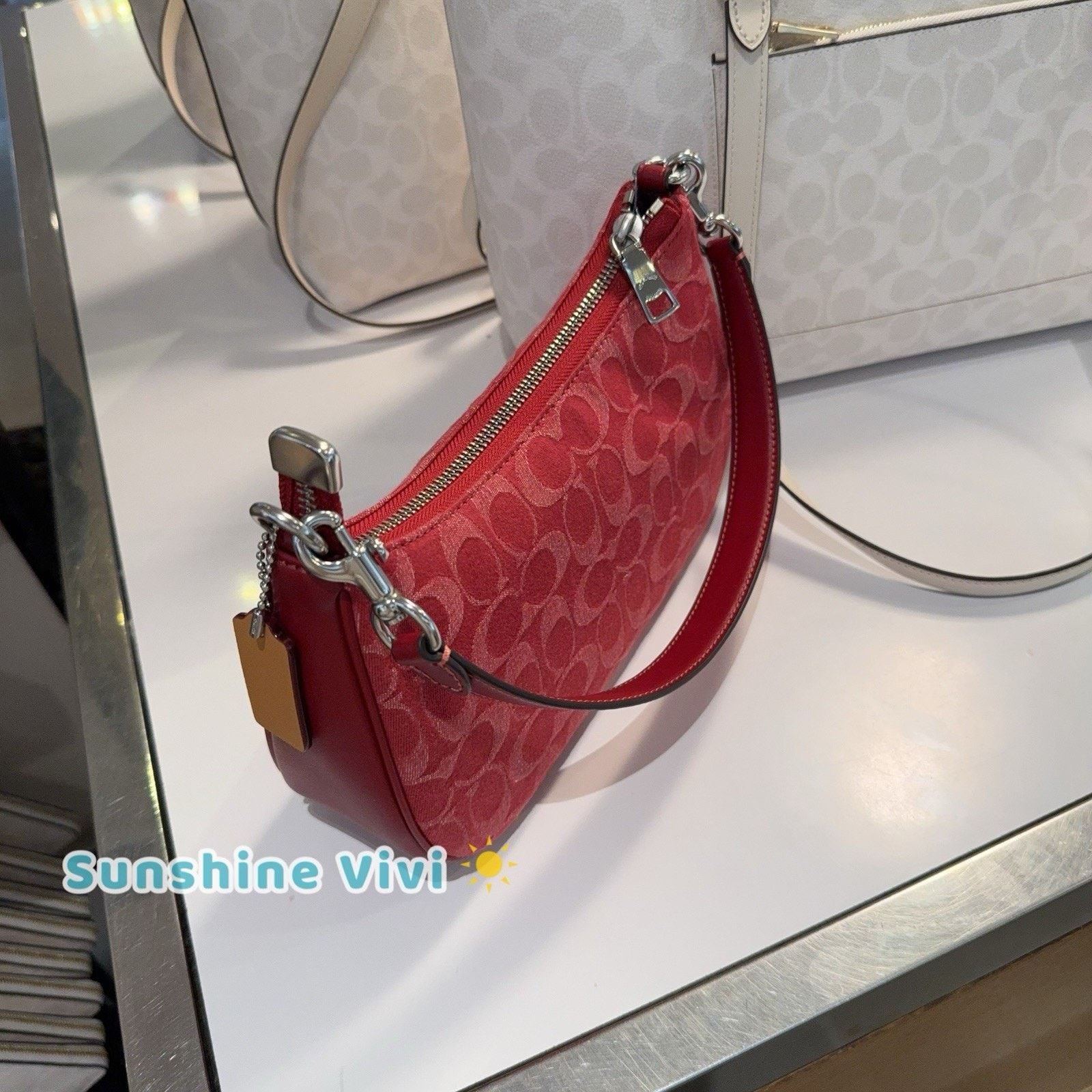 Coach NWT bundle Coach Heart Bag Charm CDC91 & CDE43 Teri True Red Size ONE SIZE - 7 Thumbnail