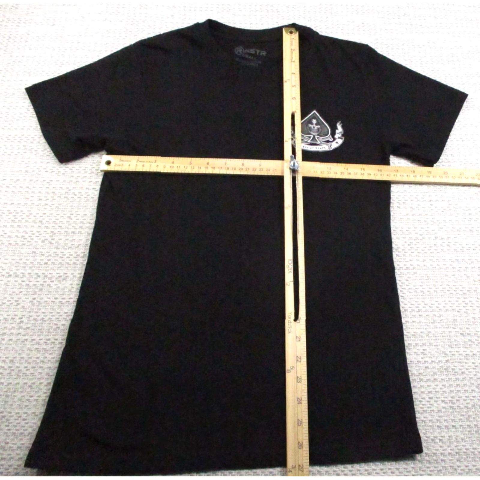 Vintage RGSTR Ace Of Death Shirt Mens Small Black Grim Reaper Spade Graphic Tee Size US S / EU 44-46 / 1 - 7 Thumbnail