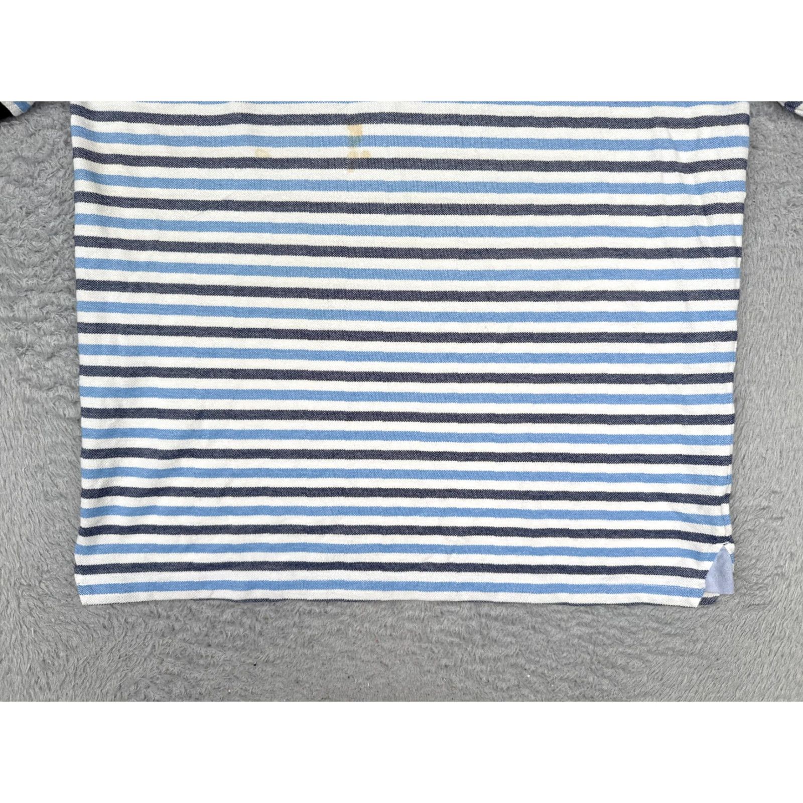Tommy Hilfiger Tommy Hilfiger Polo Shirt Men Large White Blue Stripe Cotton Short Sleeve READ Size US L / EU 52-54 / 3 - 5 Thumbnail
