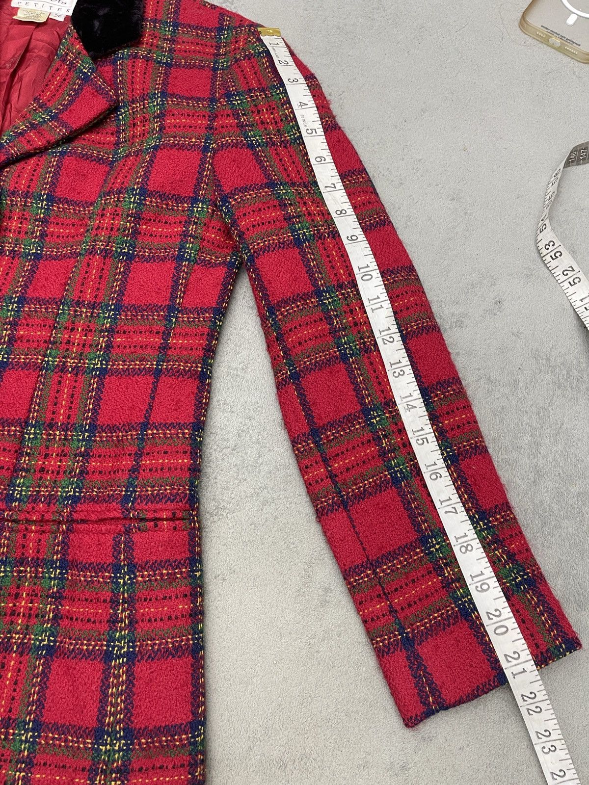 Robert Talbott × Talbots × Vintage ARCHIVE💥TALBOTS PETITES WOOL BLAZER Size S / US 4 / IT 40 - 11 Thumbnail