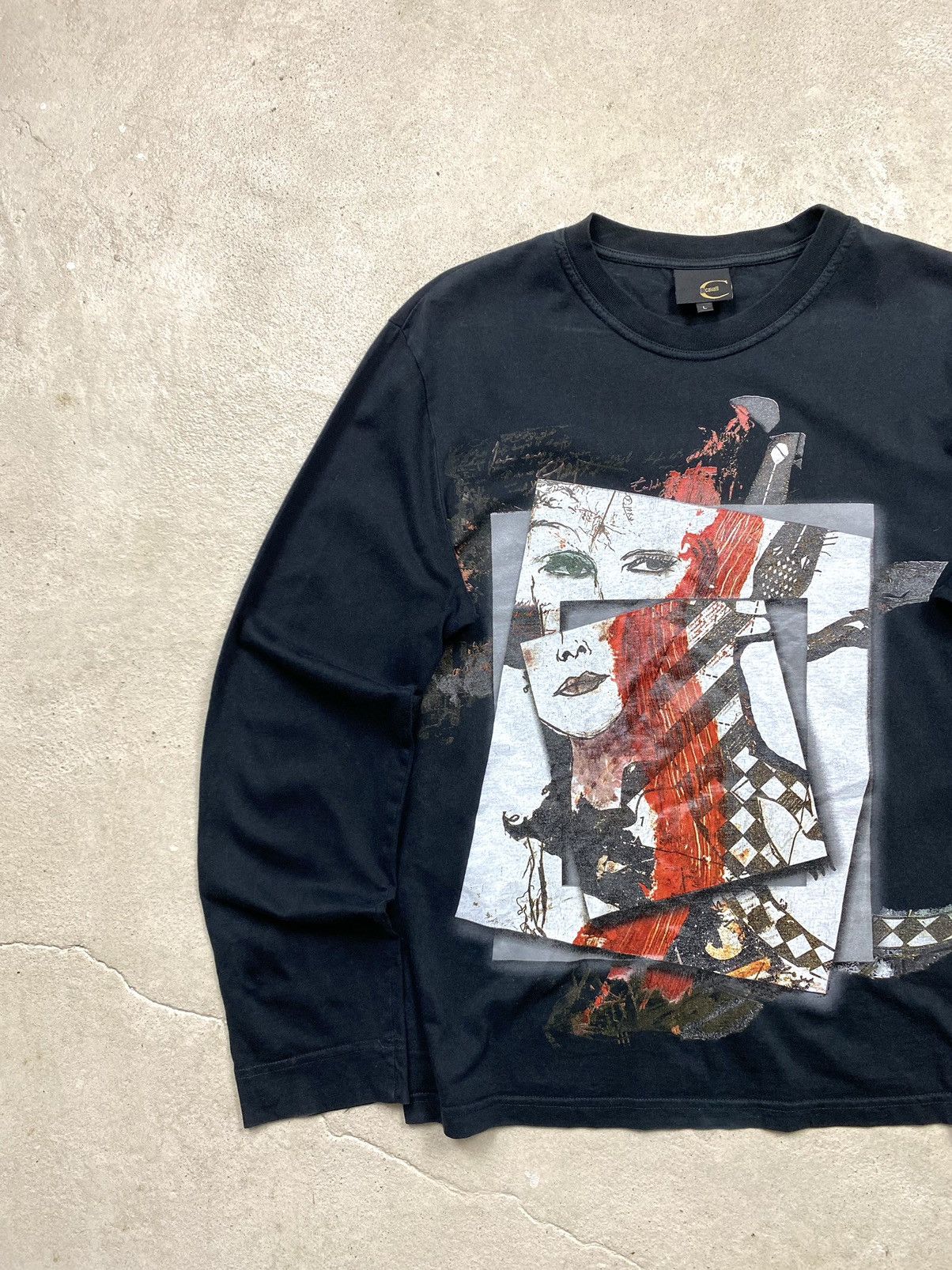 Roberto Cavalli Rare! Vintage Just Cavalli Broken Painting Long Sleeve Size L / US 10 / IT 46 - 2 Thumbnail