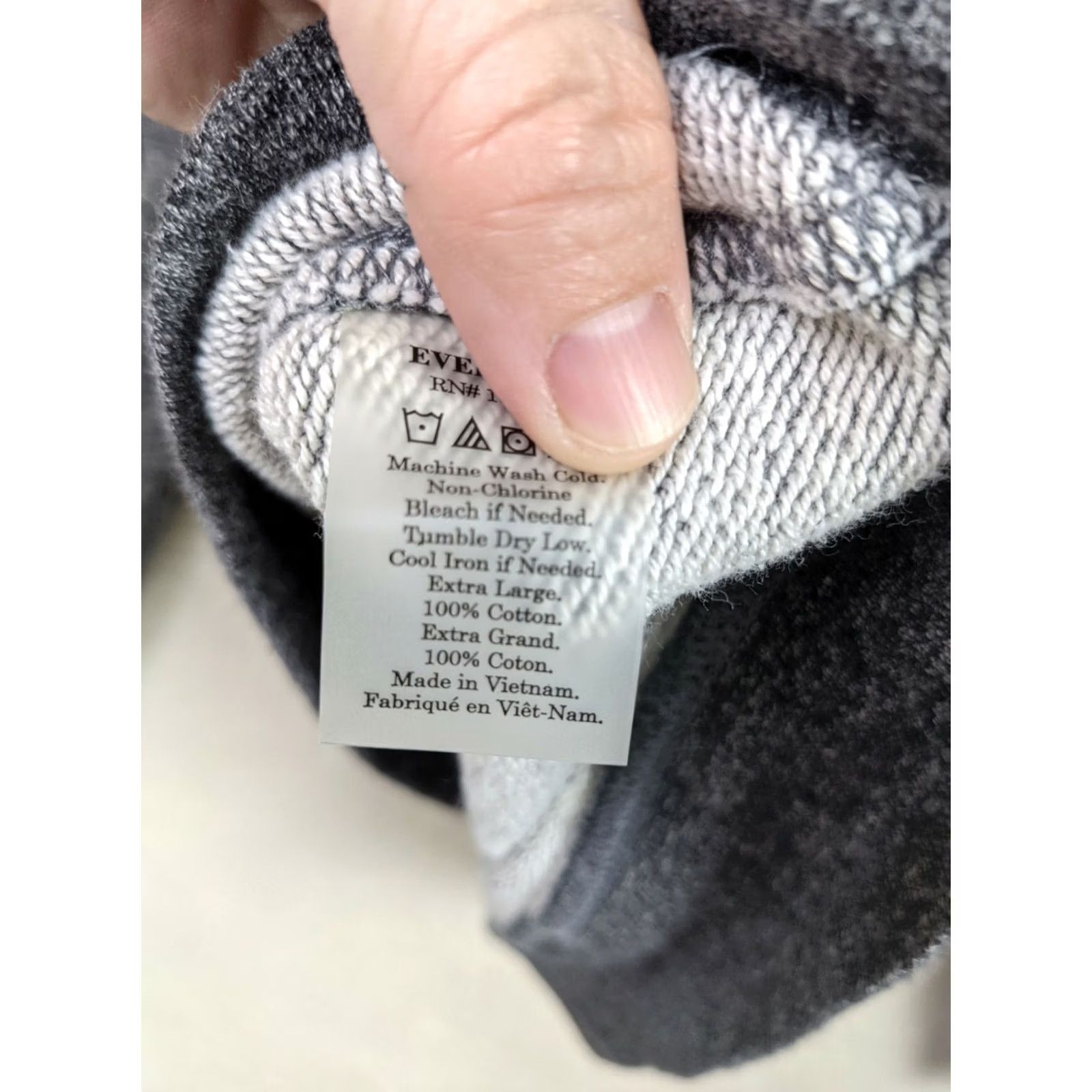 Everlane Everlane Sweatshirt Crew Neck Long Sleeve Gray XL Men's Logo Pullover Jersey Cotton Blend Sweatshirt Size US XL / EU 56 / 4 - 4 Thumbnail