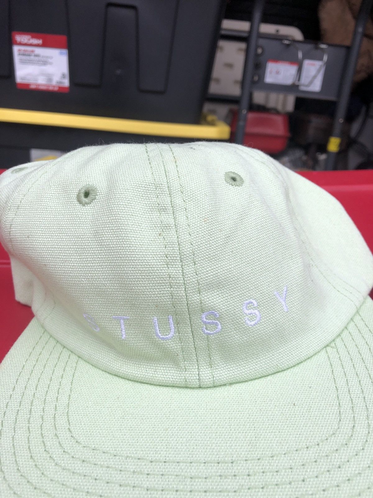 Stussy Stussy Hat Green OS White Leather NWT Size ONE SIZE - 3 Thumbnail