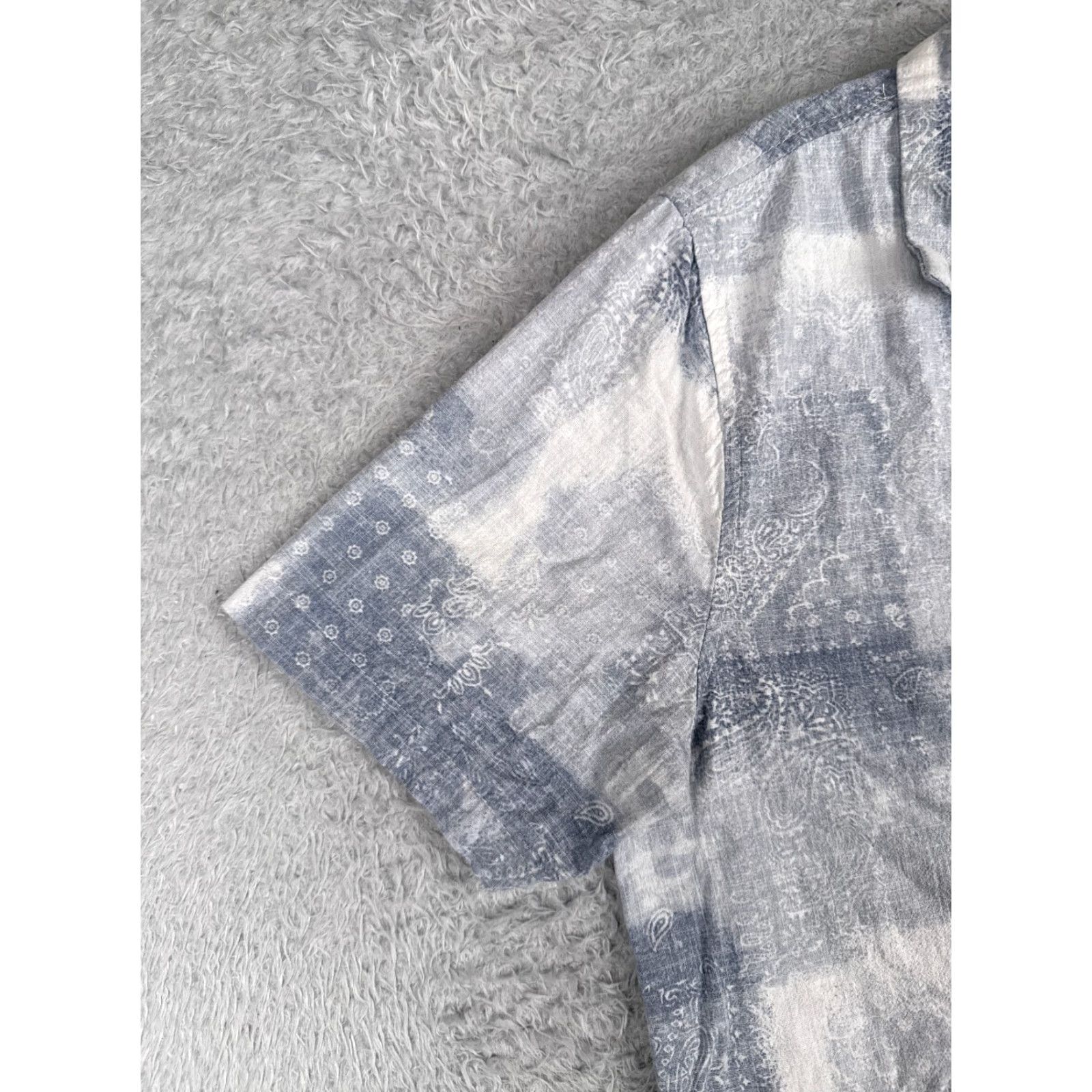 Cotton On Cotton On Garment Shirt Mens Medium Blue White Paisley 100% Cotton Hawaiian Size US M / EU 48-50 / 2 - 3 Thumbnail