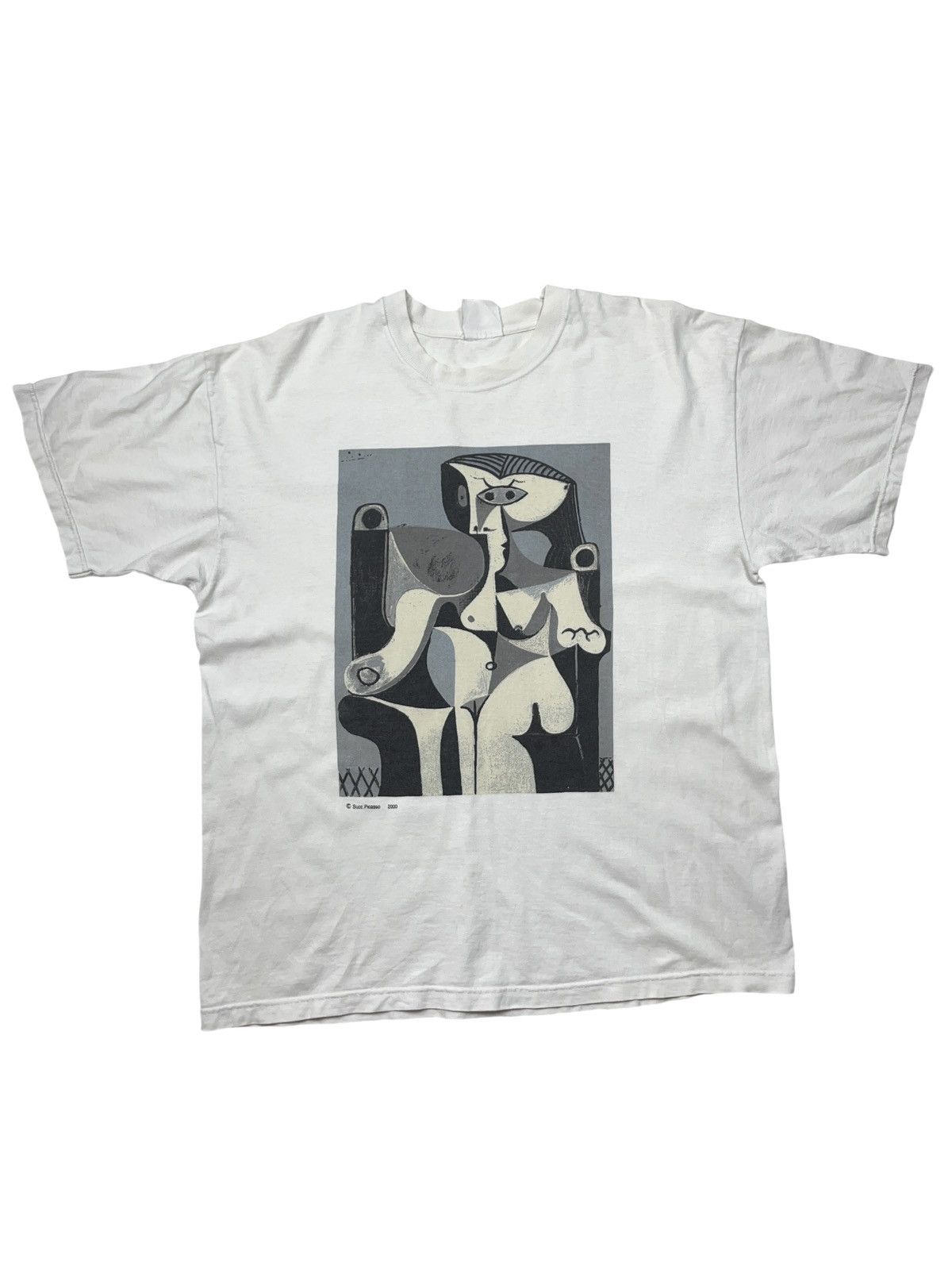 Vintage Vintage 2000 Pablo Picasso Femme Assise Official Art Shirt Size US XL / EU 56 / 4 - 1 Thumbnail