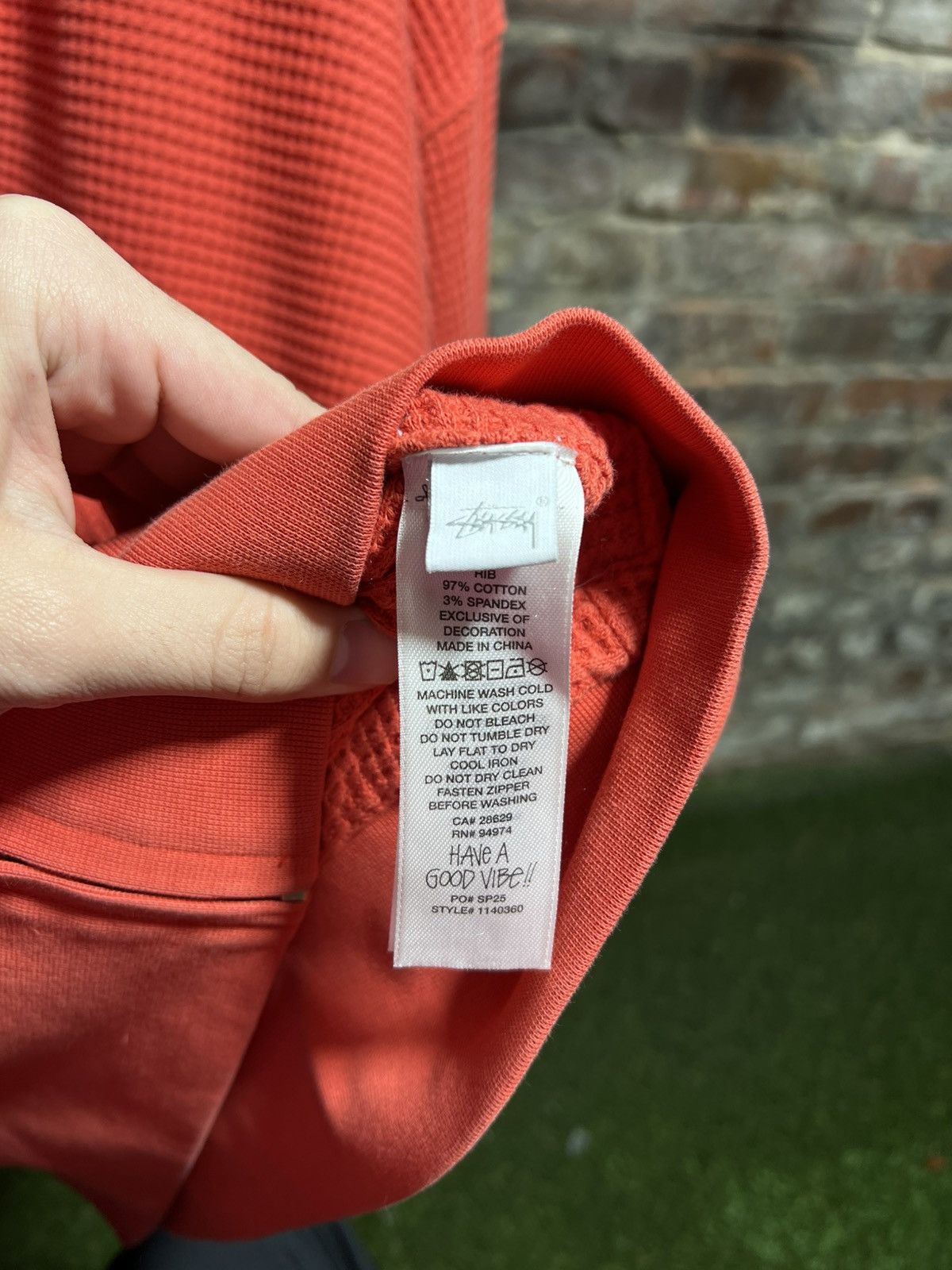 Stussy Stussy Double Layered Waffle Knit Zip-Up Sz. XL Size US XL / EU 56 / 4 - 4 Thumbnail
