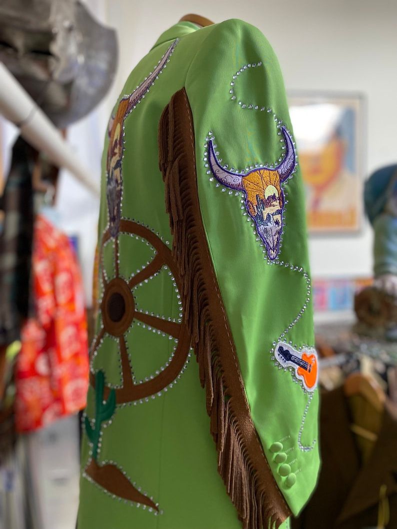 Other Men 2PC Customized cactus, snakes embroidery western outfit Size 40L - 6 Thumbnail