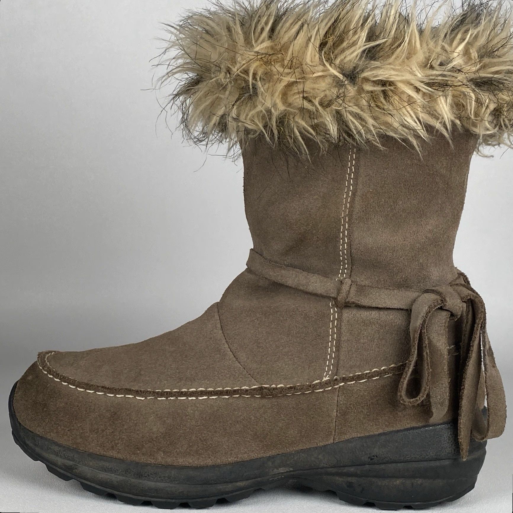 SOREL SOREL Northern Lite Tall Boots Women Brown Suede Leather Faux Fur Winter Boots Mid-Calf Size US 7 / IT 37 - 4 Thumbnail