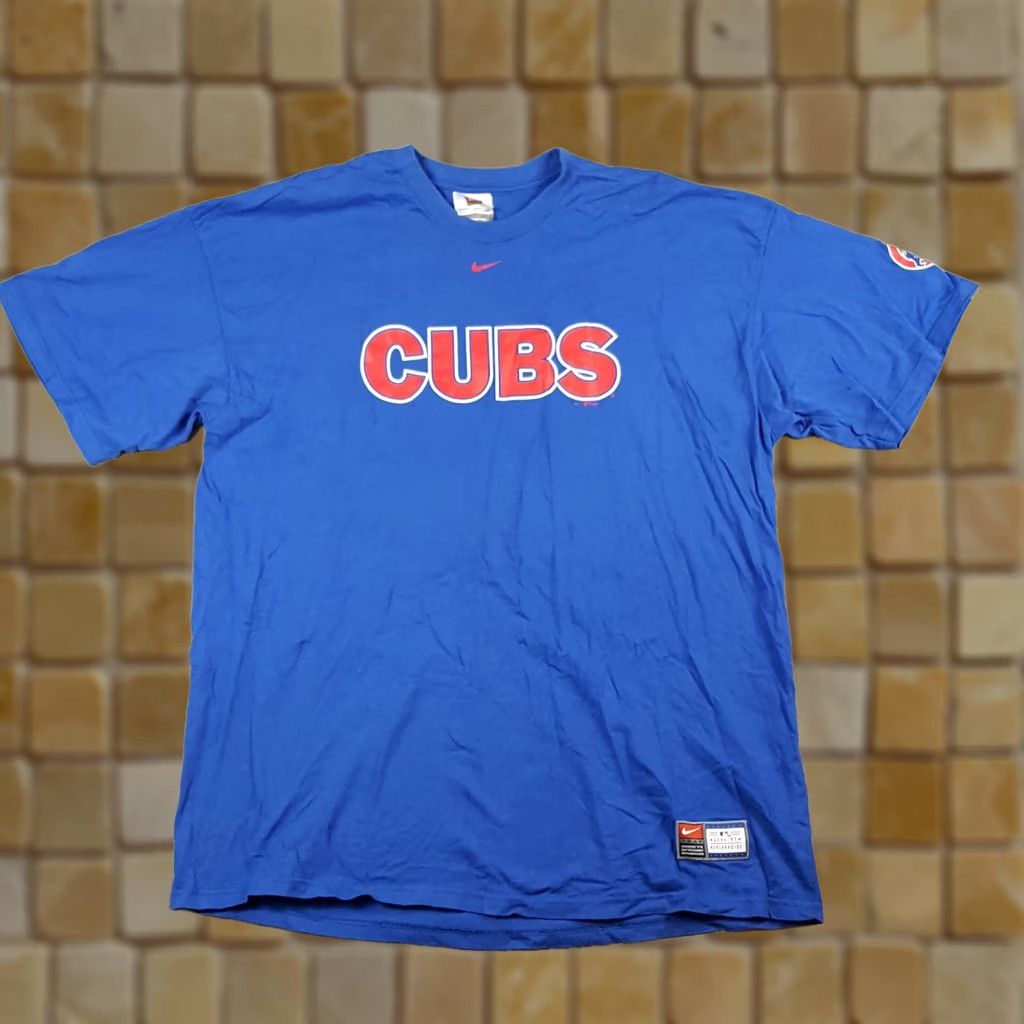 Nike VINTAGE Nike Cubs Men's T-Shirt 2XL Blue Swoosh Logo MLB Baseball Short Sleeve Crew Neck Size US XXL / EU 58 / 5 - 1 Thumbnail