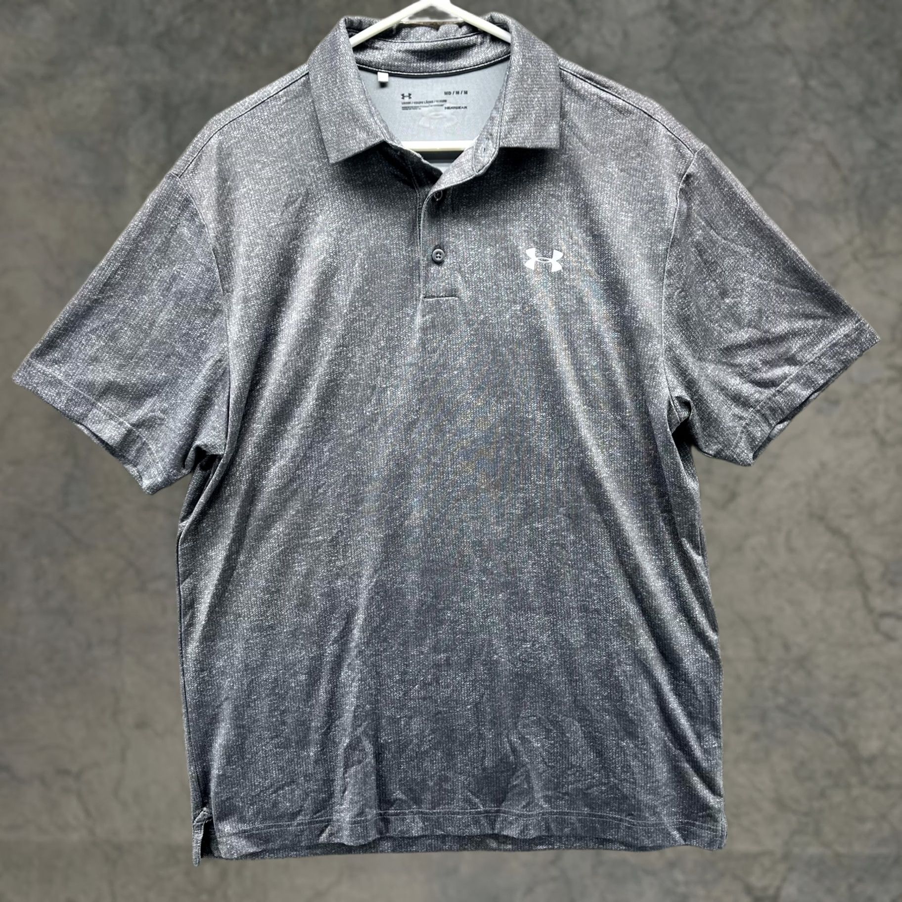 Under Armour Under Armour Polo Shirt Mens M Gray HeatGear Loose Fit Golf Short Sleeve Size US M / EU 48-50 / 2 - 1 Thumbnail