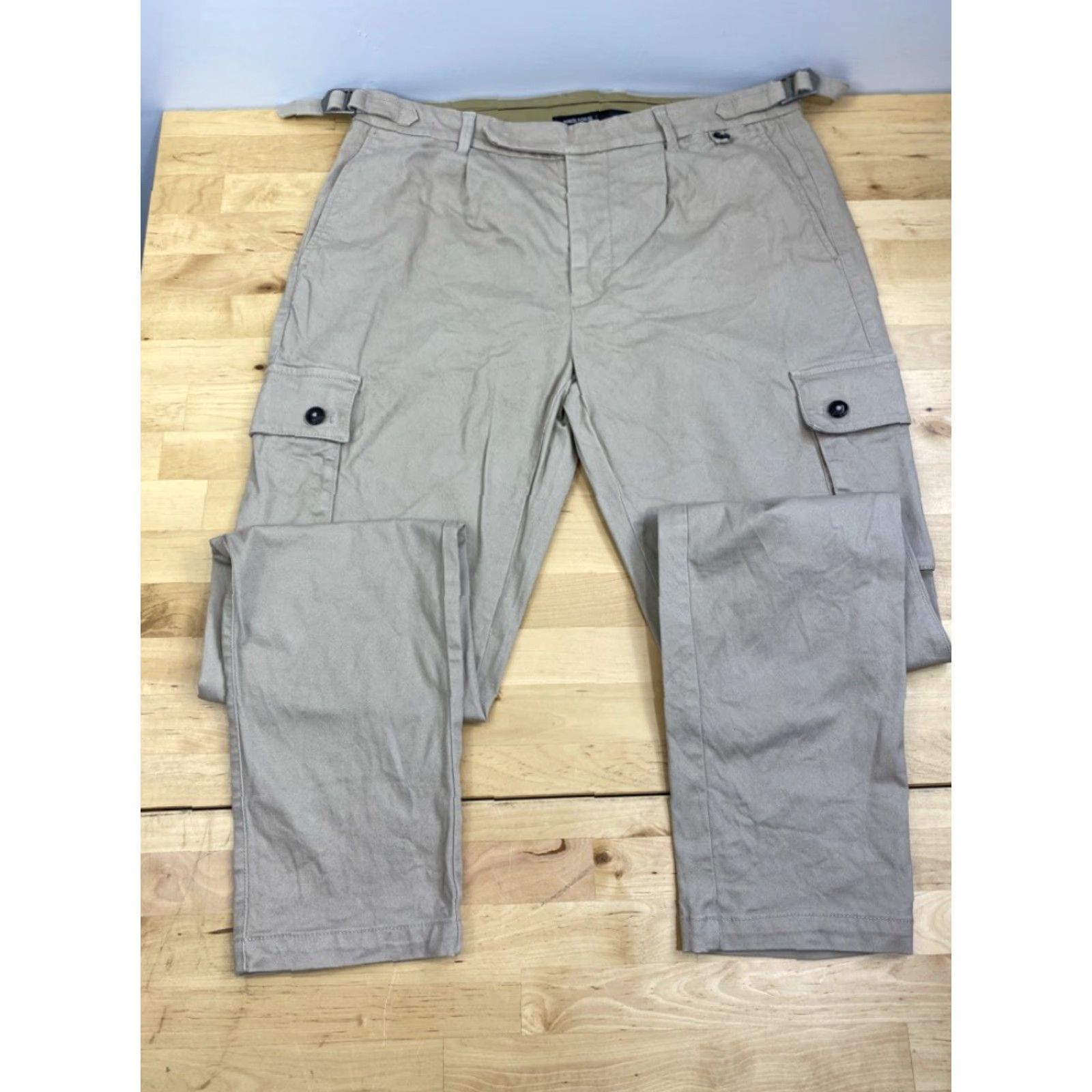 Vintage Marcel Floruss Beige Cargo Pants Size 32 Men Pants Regular Inseam 30 Beige Cargo American Lifestyle Mens Size US 32 / EU 48 - 2 Thumbnail