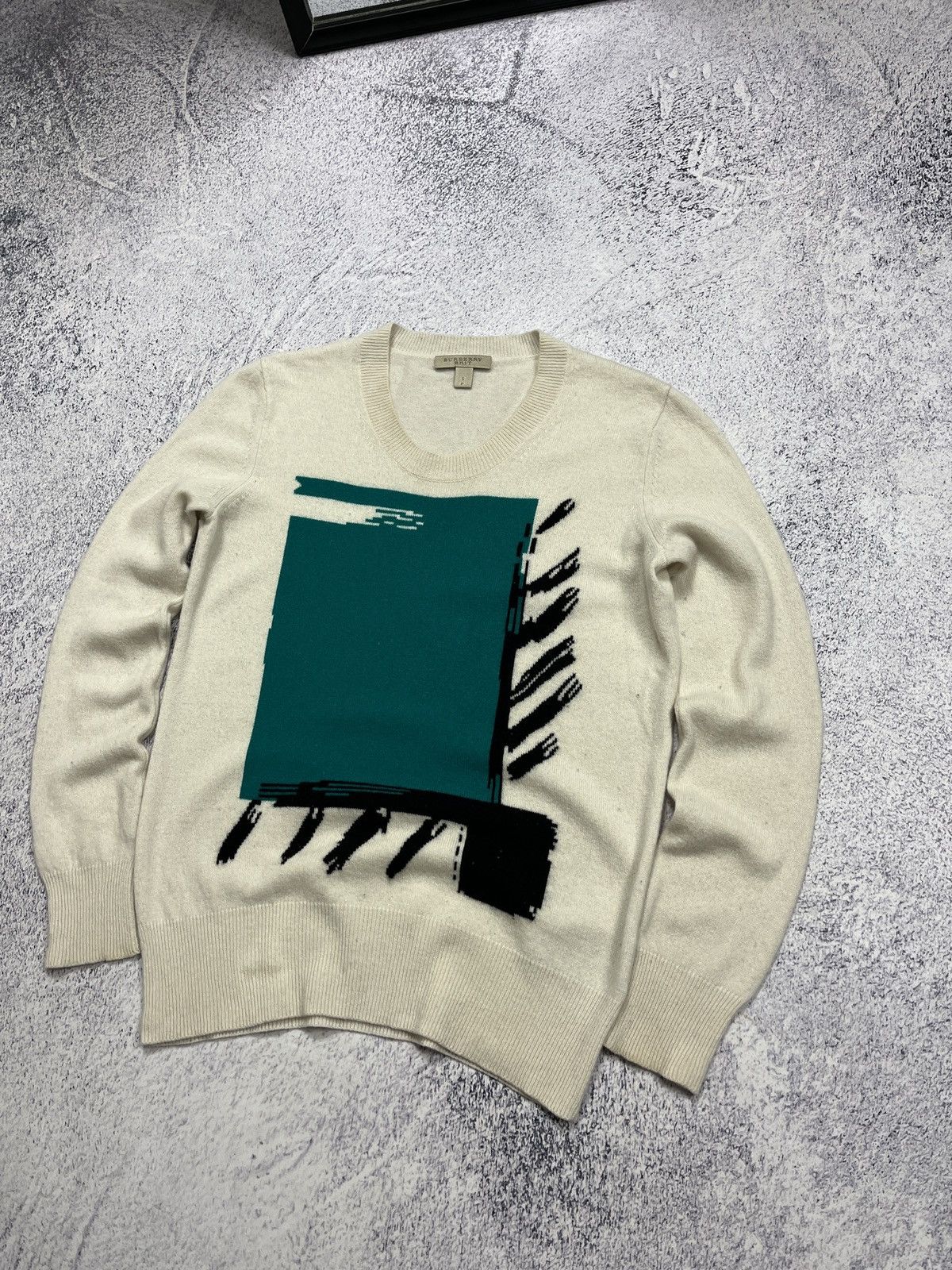 Burberry Burberry Brit Cashmere Big Logo Graphic Women's Sweater Size S / US 4 / IT 40 - 3 Thumbnail