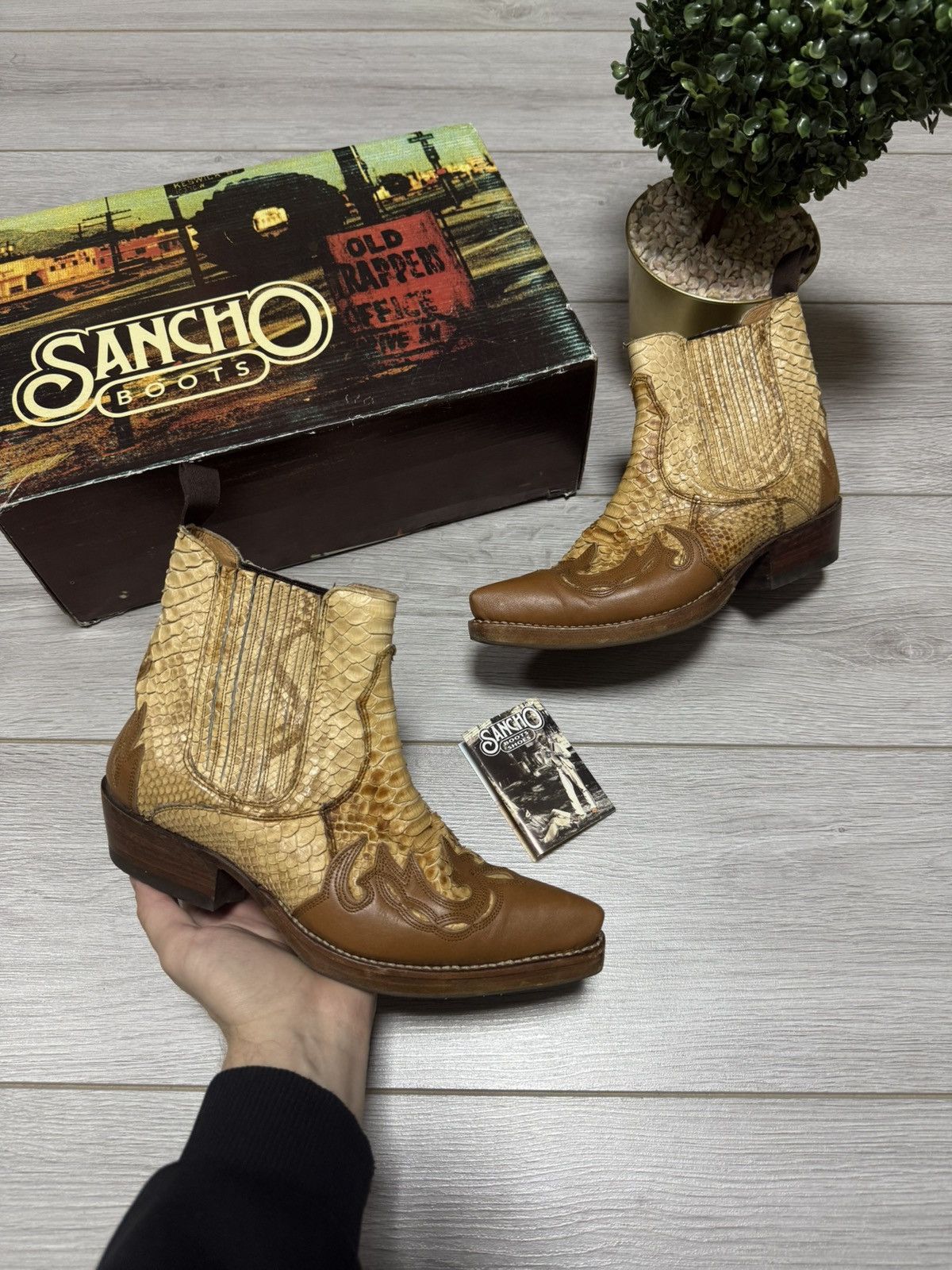 Sancho Boots Sancho python saba ar maiz high Chelsea cowboy leather boots Size US 7 / IT 37 - 1 Thumbnail