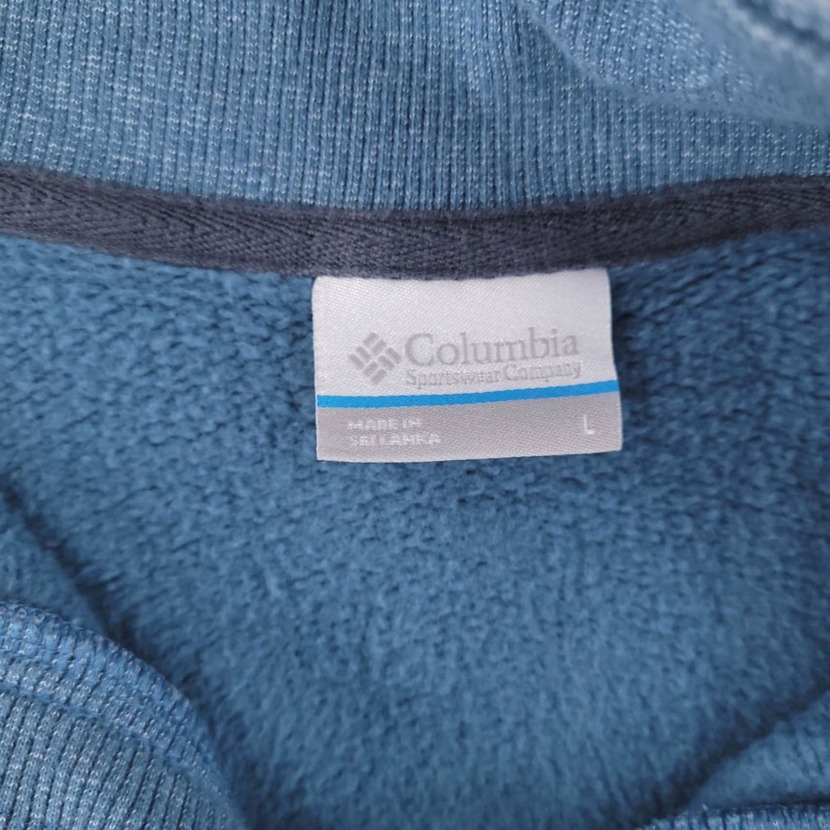 Vintage Columbia Sweatshirt Mens Large Blue Henley Knit Pullover Sweater Size US L / EU 52-54 / 3 - 4 Thumbnail