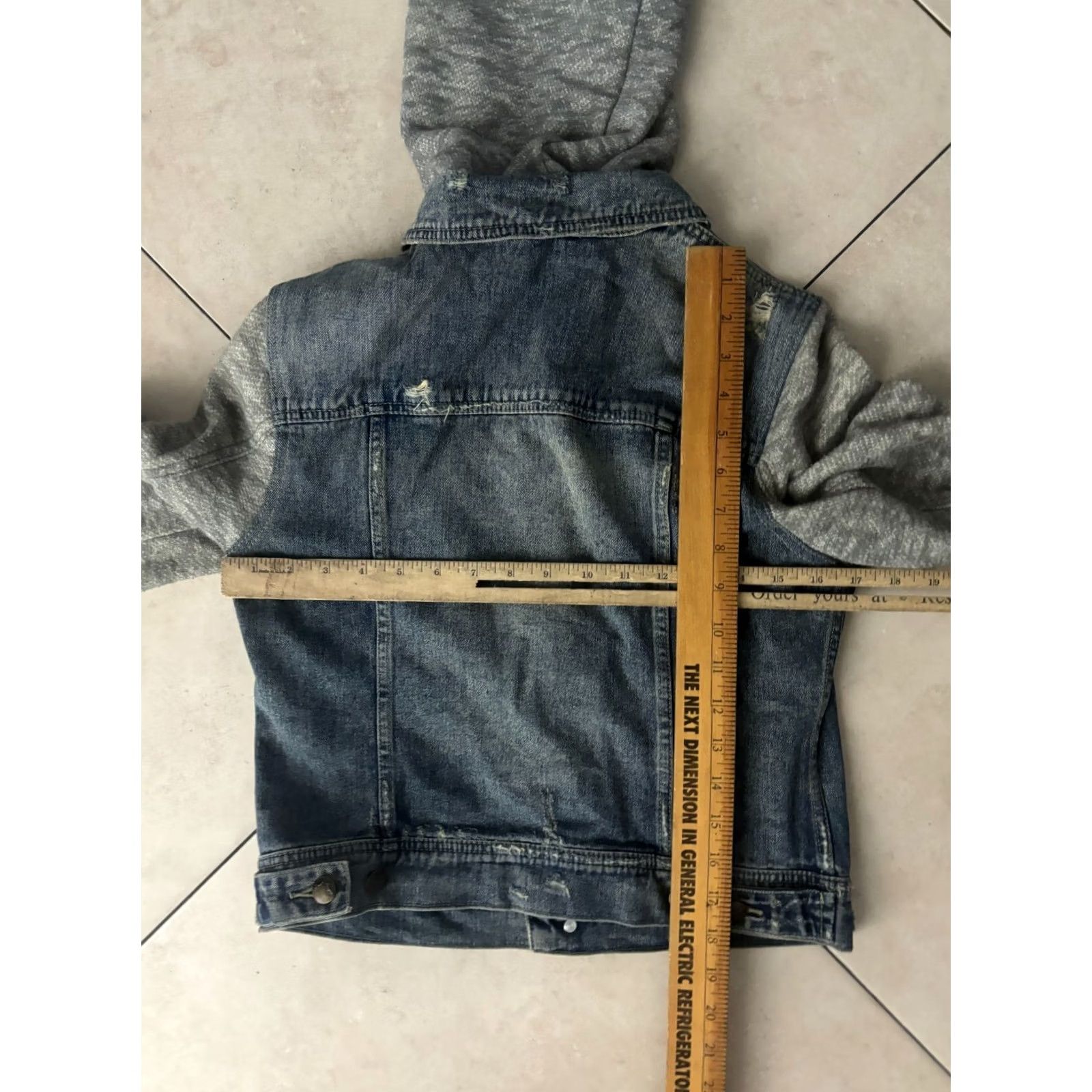 Free People Free People Denim Jacket Hoodie Womens S Blue Distressed Boho 5979 Built-In Hoodie Jacket, Denim, Blue, Regular, Women, S Size S / US 4 / IT 40 - 5 Thumbnail