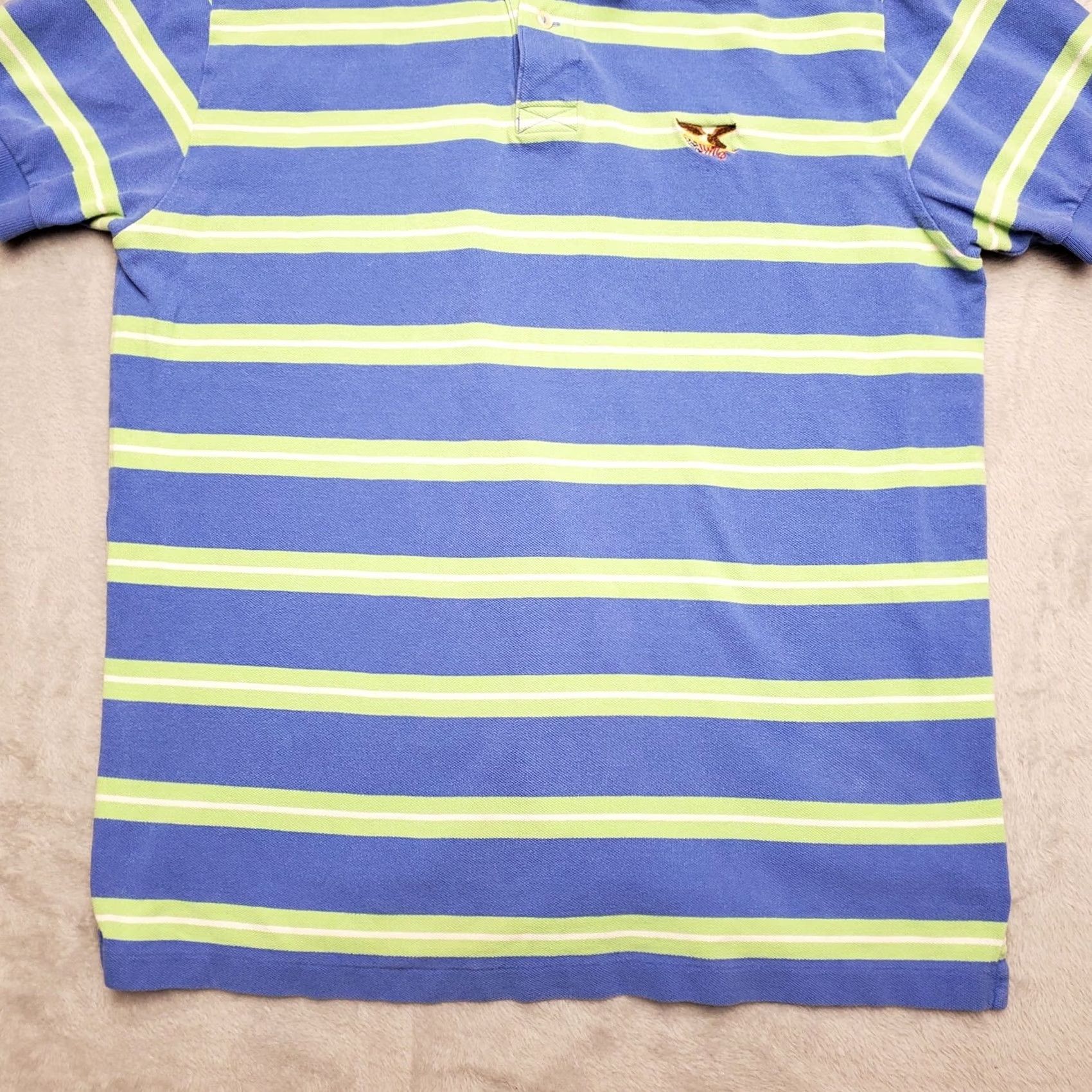 Vintage VINTAGE American Living Polo Shirt Men M Blue Green Stripe 100% Cotton Short Sleeve Embroidered Logo Navy/Blue Size US M / EU 48-50 / 2 - 3 Thumbnail