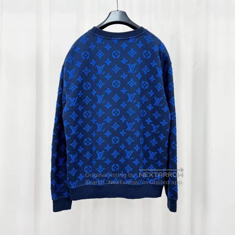 Louis Vuitton Louis Vuitton Blue Monogram Flocked Sweatshirt. Size US S / EU 44-46 / 1 - 2 Thumbnail
