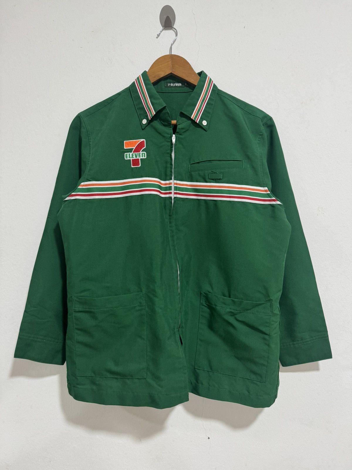 Japanese Brand × Uniform Wares × Vintage 7-Eleven Japan Green Uniform Size US M / EU 48-50 / 2 - 1 Thumbnail