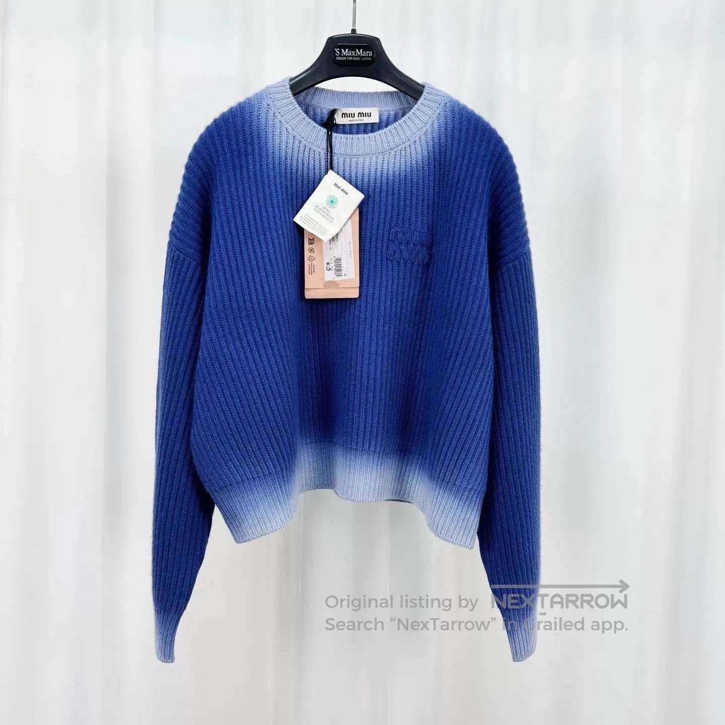 Miu Miu gradient blue wool knit sweater by Miu Miu. Size M / US 6-8 / IT 42-44 - 1 Thumbnail