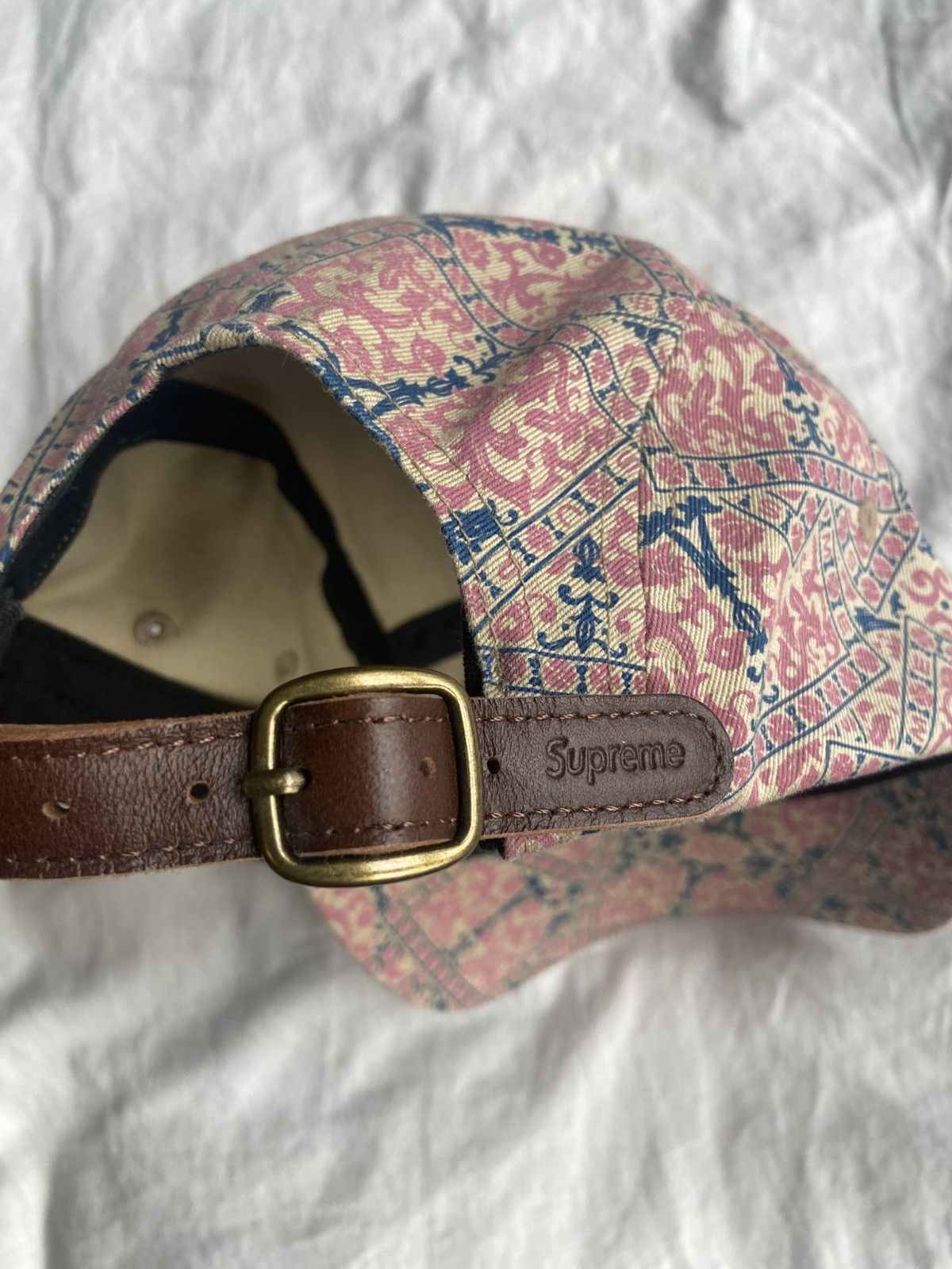 Supreme Supreme Washed Chino Twill Camp Hat (floral cards) Size ONE SIZE - 4 Thumbnail