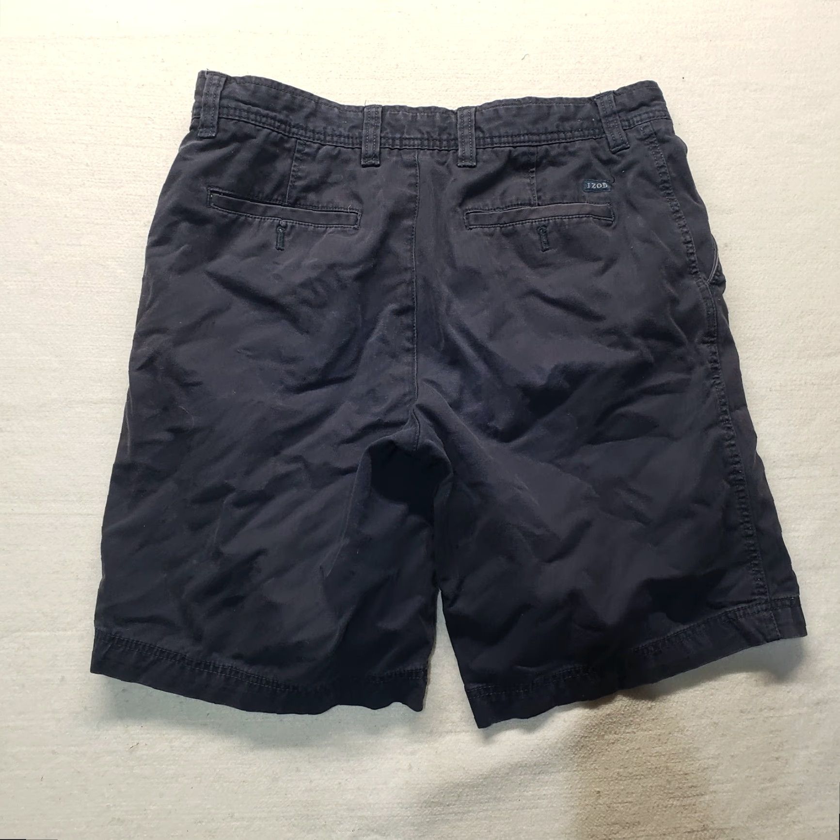 Izod IZOD Chino Shorts Solid Blue Saltwater Stretch Casual Adult Men's 34 Cotton Blend 34 Blue Mens Shorts Size US 34 / EU 50 - 8 Thumbnail