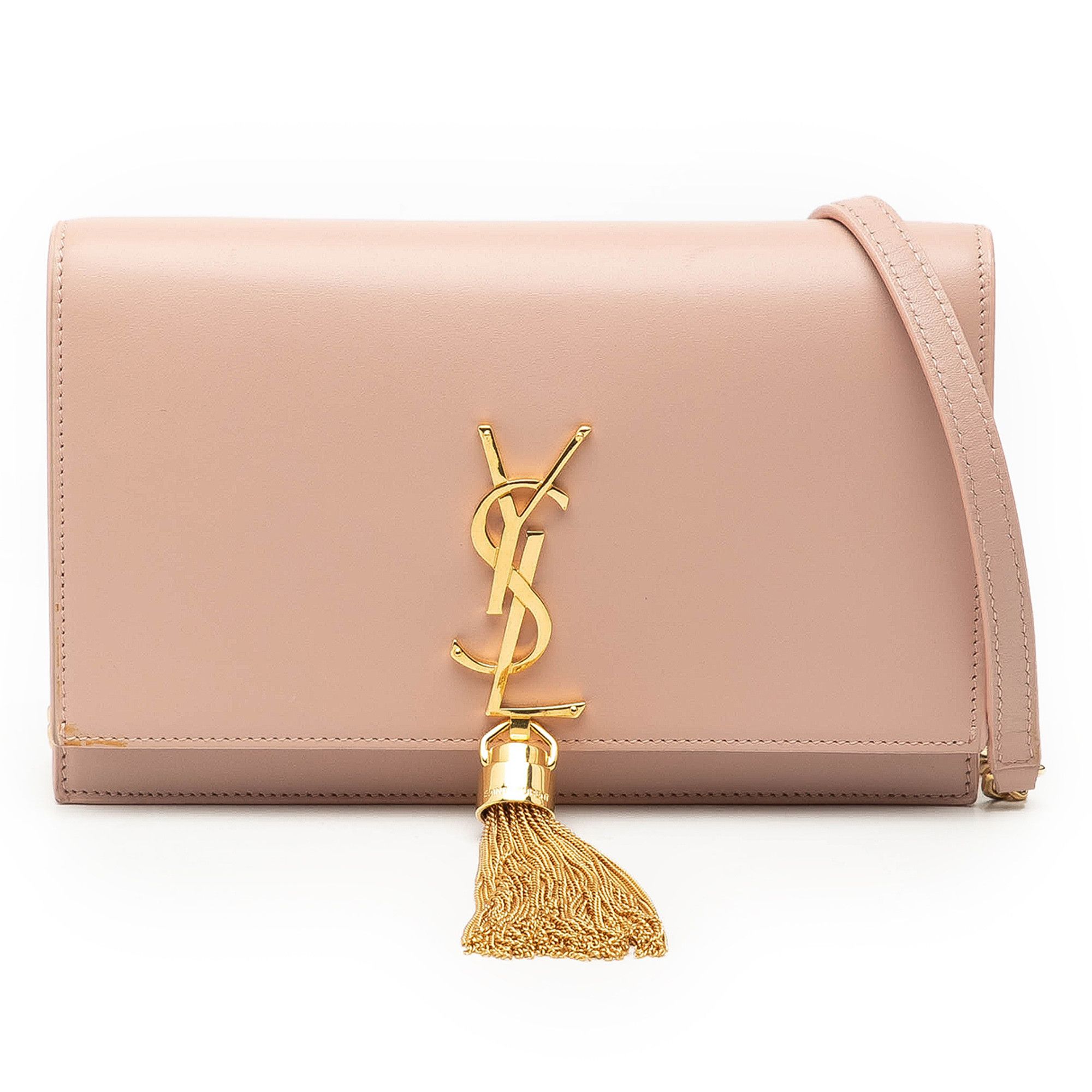 Yves Saint Laurent Yves Saint Laurent Smooth Calfskin Monogram Kate Tassel Wallet on Chain Size ONE SIZE - 1 Thumbnail