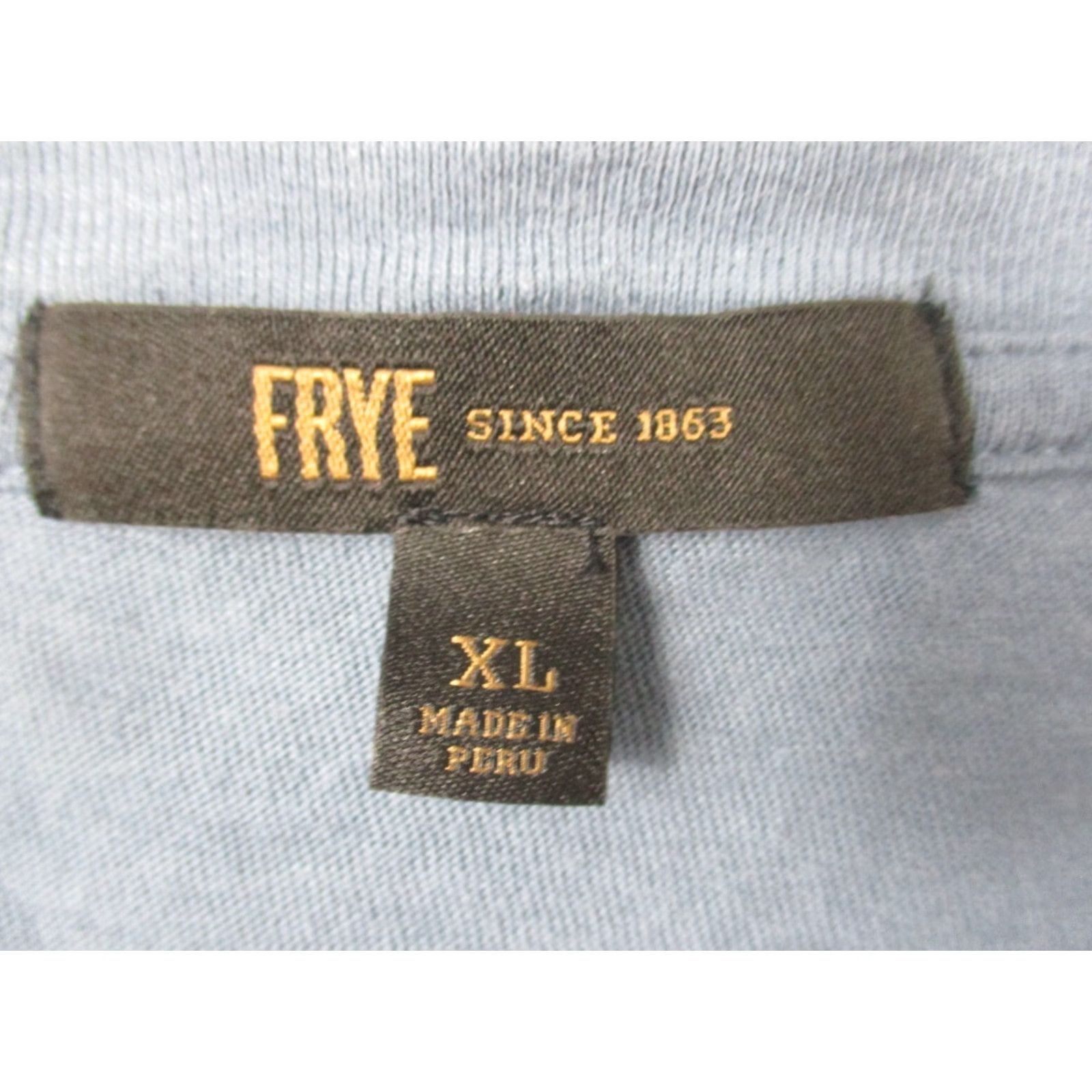 Frye Frye Shirt XL Men's Blue Logo Shirt Graphic Print Crew Neck Short Sleeve Size US XL / EU 56 / 4 - 3 Thumbnail