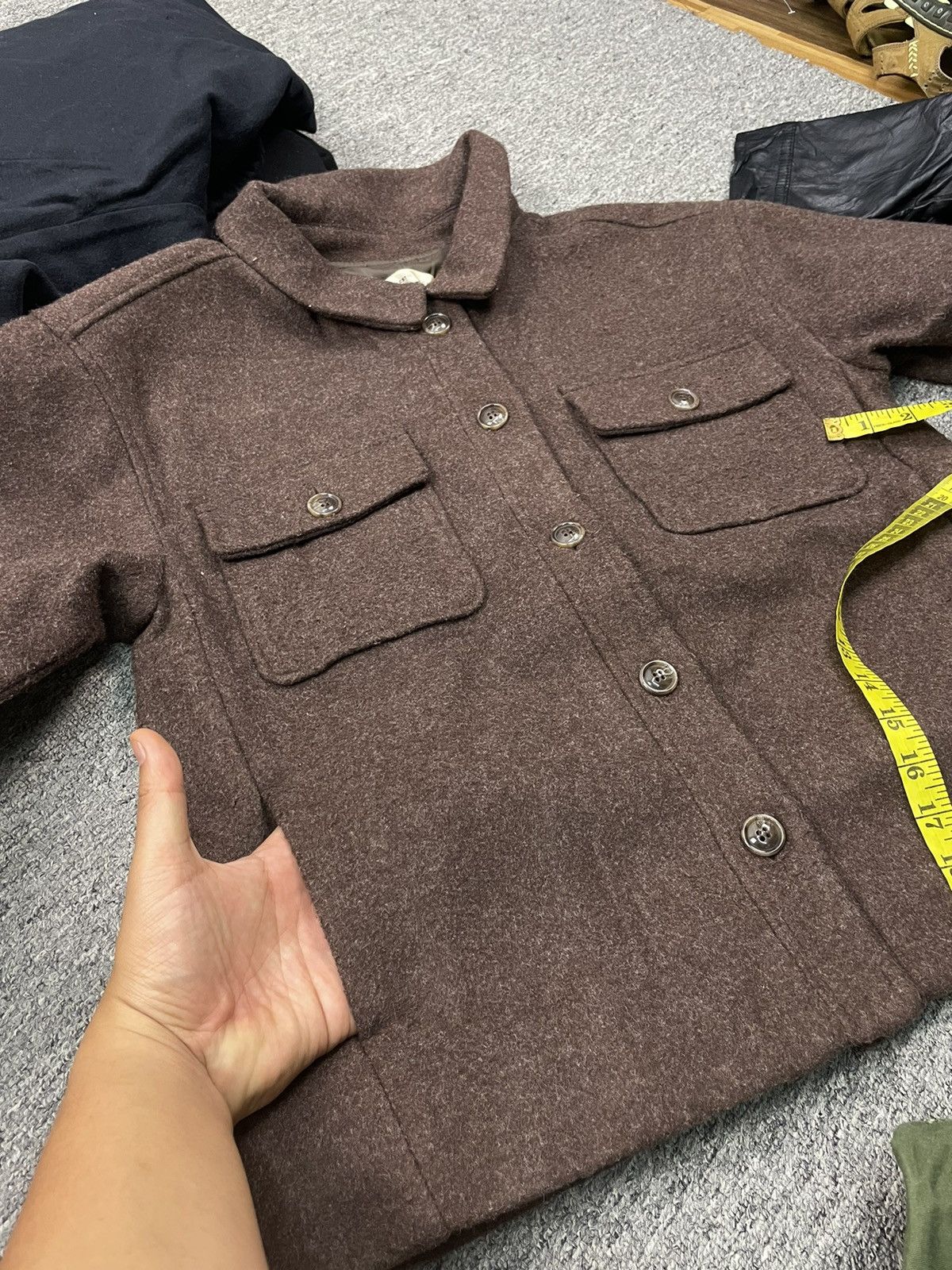Japanese Brand Majestic Legon Brown Wool Shirt Double Pocket Jacket Size US M / EU 48-50 / 2 - 9 Thumbnail