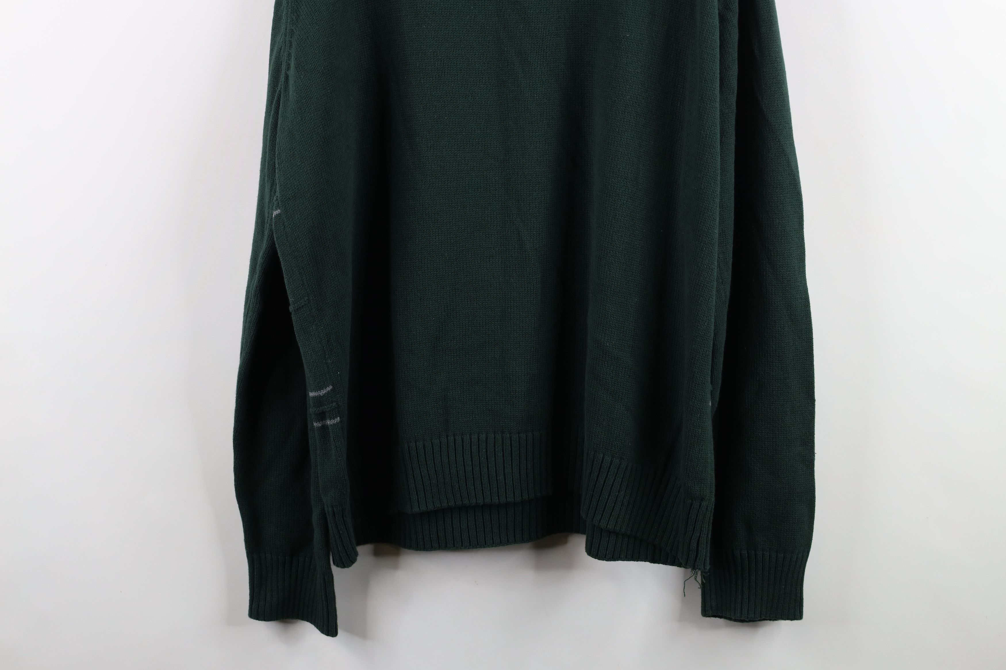 Vintage Vintage 90s Streetwear Knit Crewneck Dad Sweater Green Size US XL / EU 56 / 4 - 12 Thumbnail