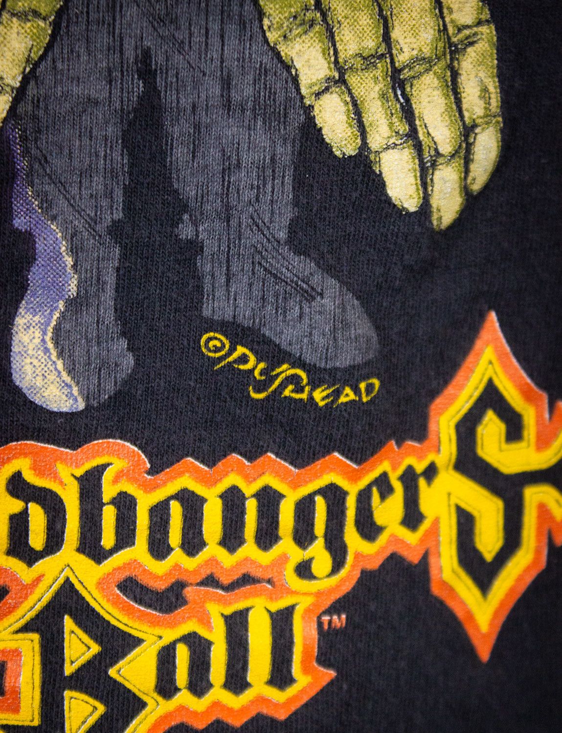 Mtv × Vintage Vintage MTV Headbangers Ball Pushead Graphic T Shirt 1991 Size US L / EU 52-54 / 3 - 4 Thumbnail