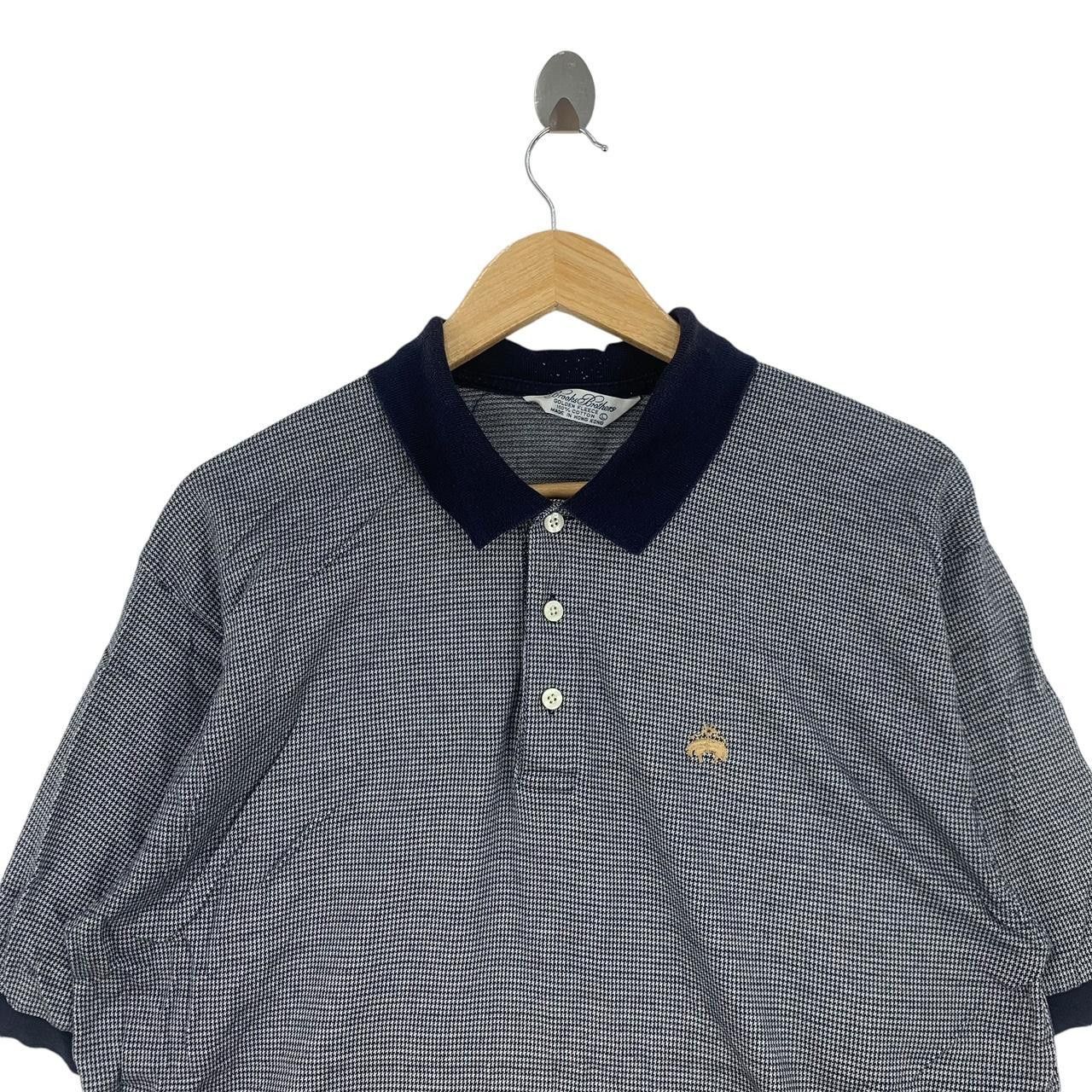 Brooks Brothers Vintage BROOKS BROTHERS Houndstooth Polo Tee Shirt Size US L / EU 52-54 / 3 - 2 Thumbnail