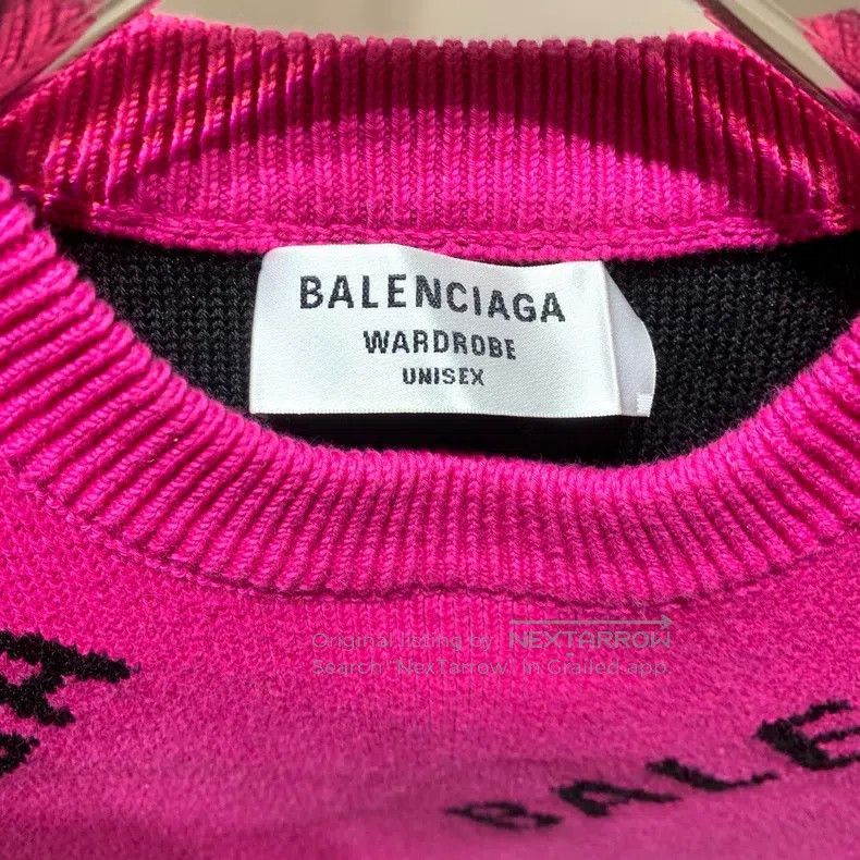Balenciaga Balenciaga Fuchsia barrage fully printed knit sweater Size US XS / EU 42 / 0 - 2 Thumbnail