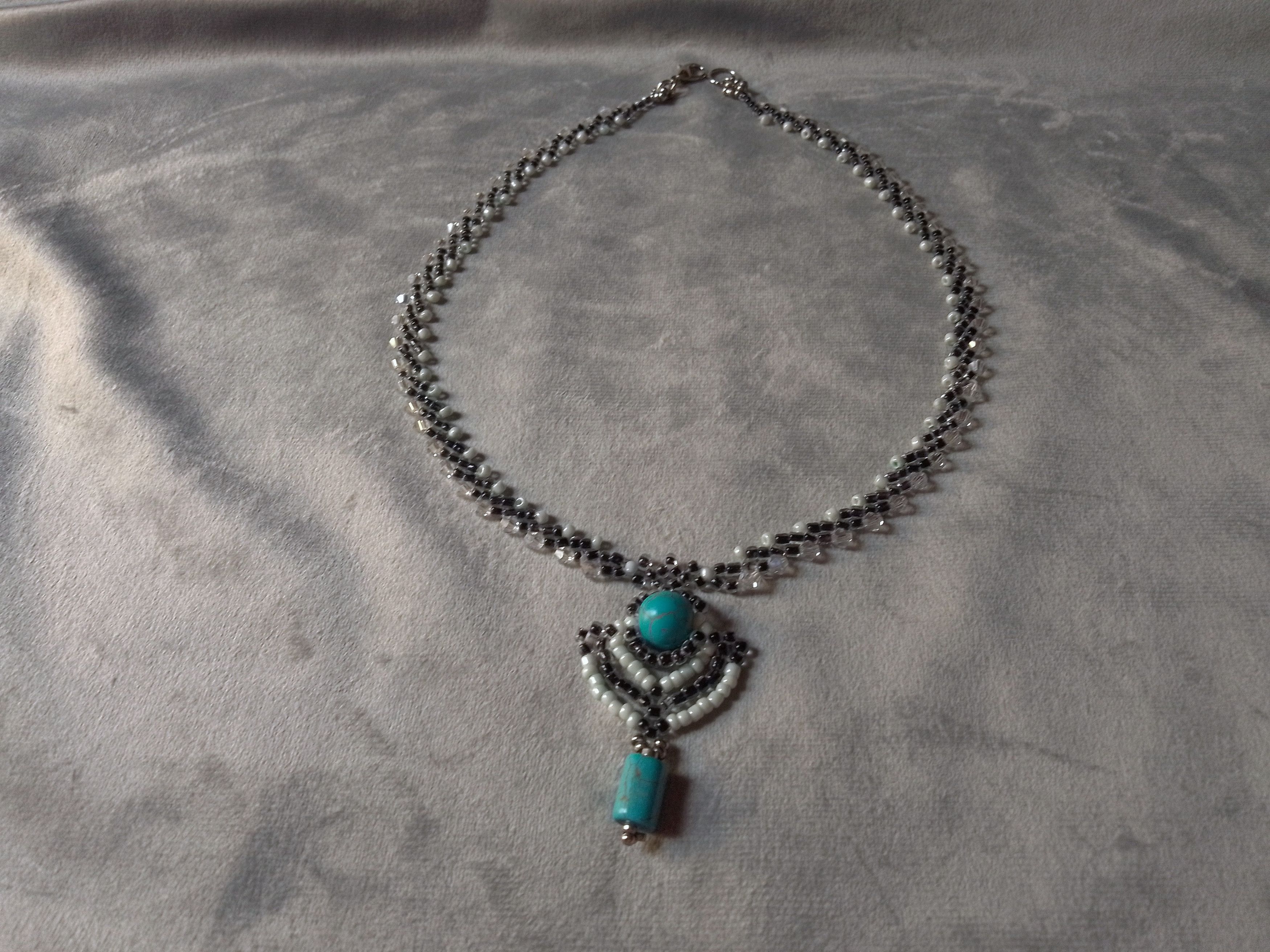 Handmade Necklace Ethnic Streetwear Howlite Turquoise Gemstones Size ONE SIZE - 1 Thumbnail