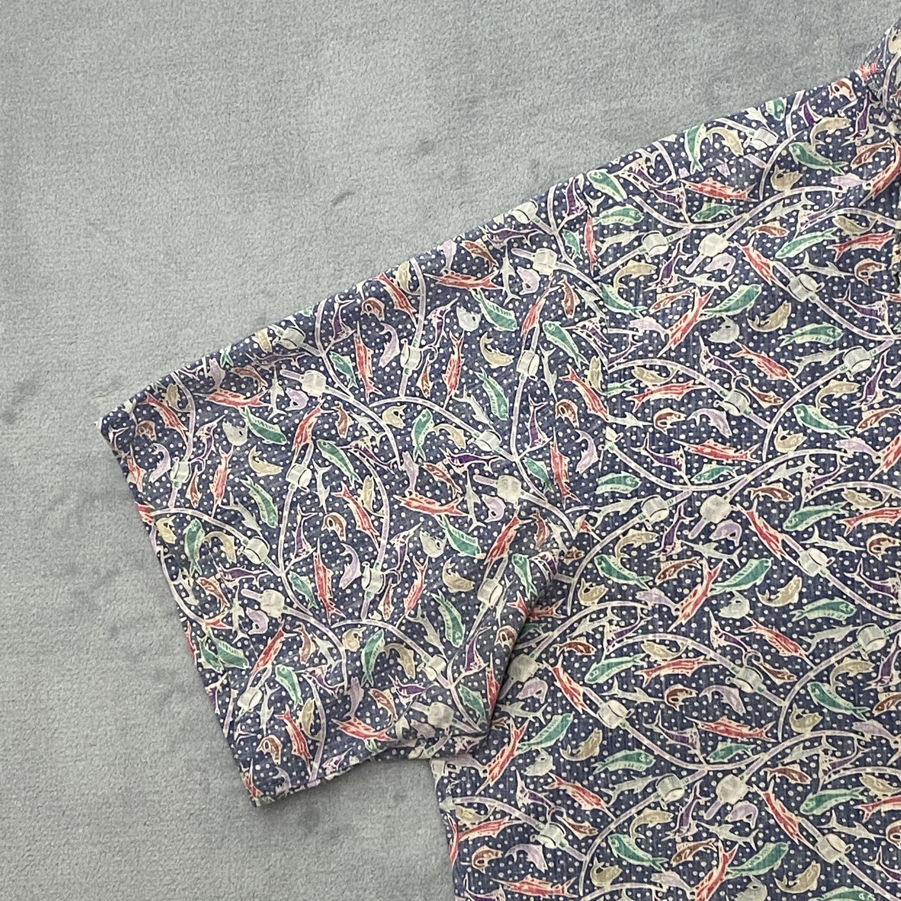 Vintage KAHALA Men 2XL SALTWATER FISH SCHOOL Short Sleeve Camp Size US XXL / EU 58 / 5 - 3 Thumbnail