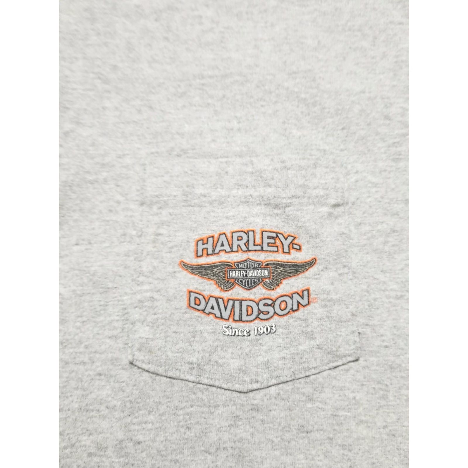 Harley Davidson VINTAGE Harley-Davidson T-Shirt Men 2XL Short Sleeve Gray Eagle Logo Biker Motorcycle Made in USA Size US XXL / EU 58 / 5 - 4 Thumbnail