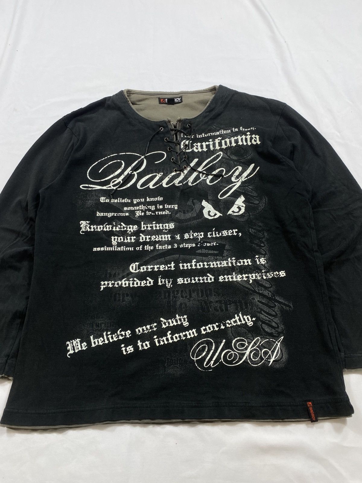 If Six Was Nine Sick DoubleLayer Gothic Poem Long Slevee Size US L / EU 52-54 / 3 - 3 Thumbnail