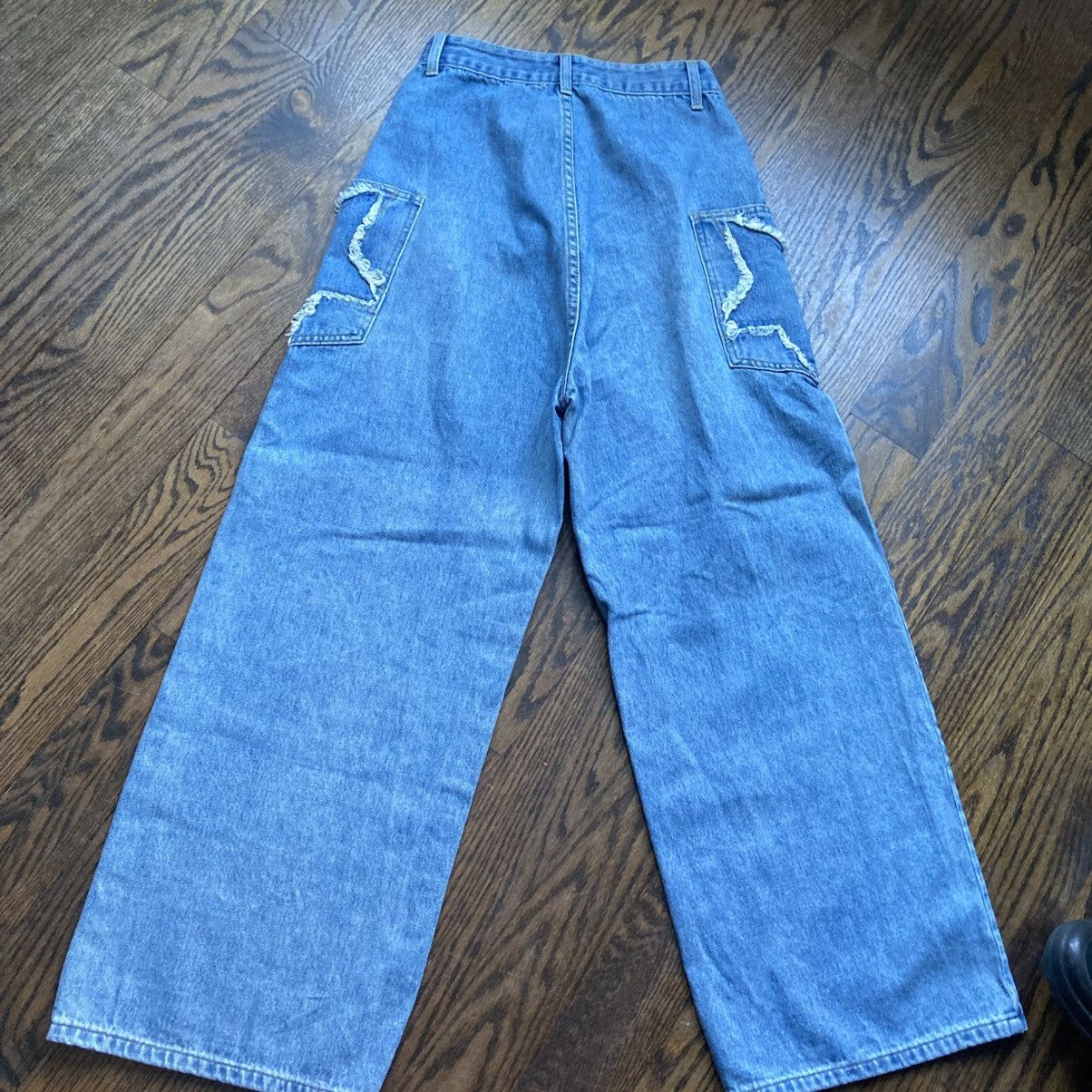 Other Grunge denim wideleg star patch detail jeans size small Size 27" / US 4 / IT 40 - 5 Thumbnail
