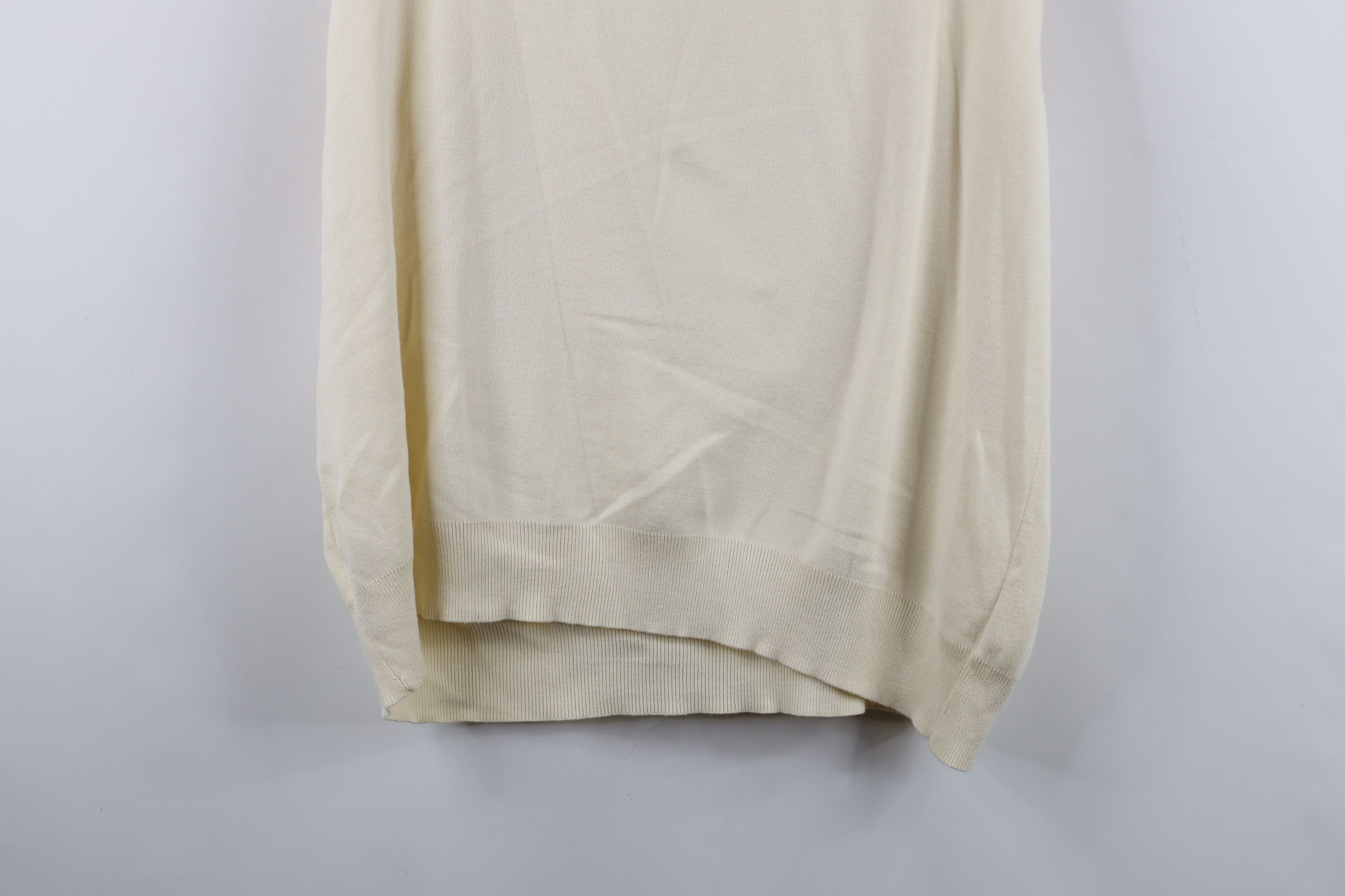 Ralph Lauren Vintage Ralph Lauren Cotton Ribbed Knit Sweater Vest Cream Size US XXL / EU 58 / 5 - 11 Thumbnail