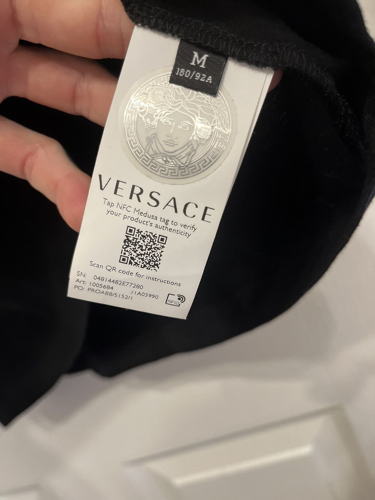 Versace VERSACE Embroided Logo T-Shirt Size US M / EU 48-50 / 2 - 3 Thumbnail